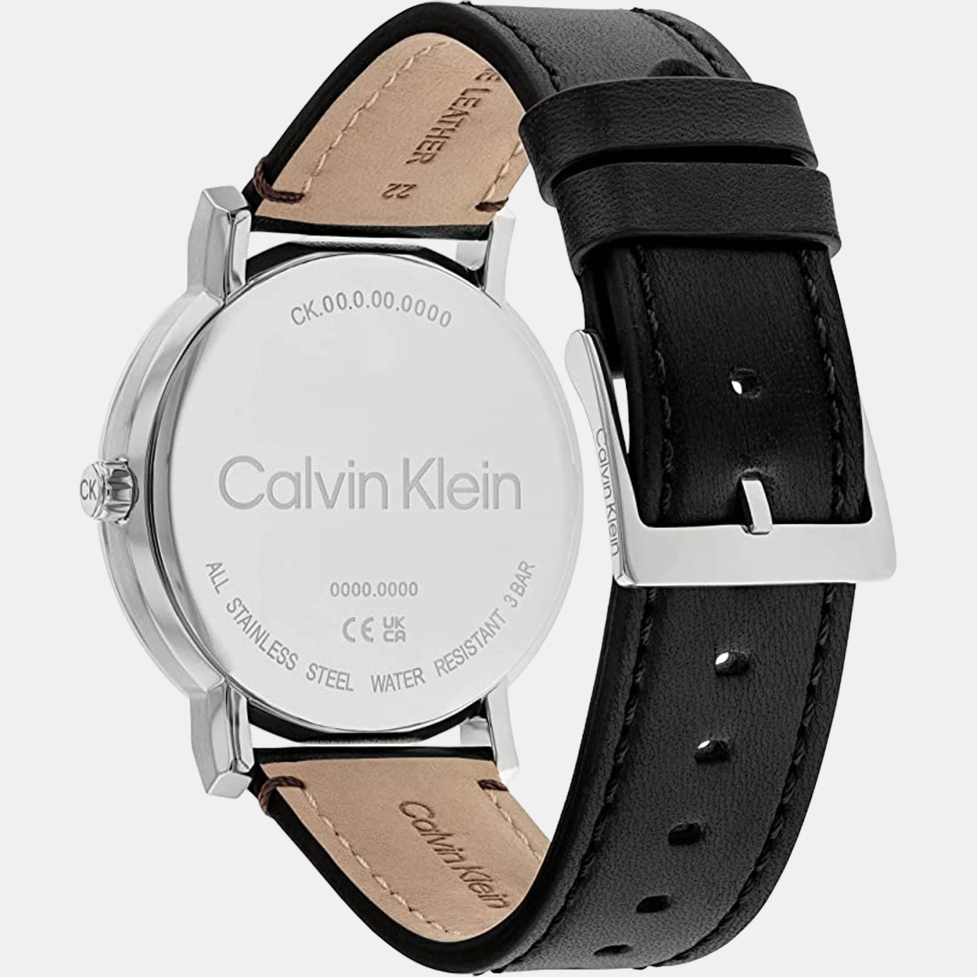 Ck Slate Men Quartz Black Dial Analog Leather Watch 25200262 - Image 3