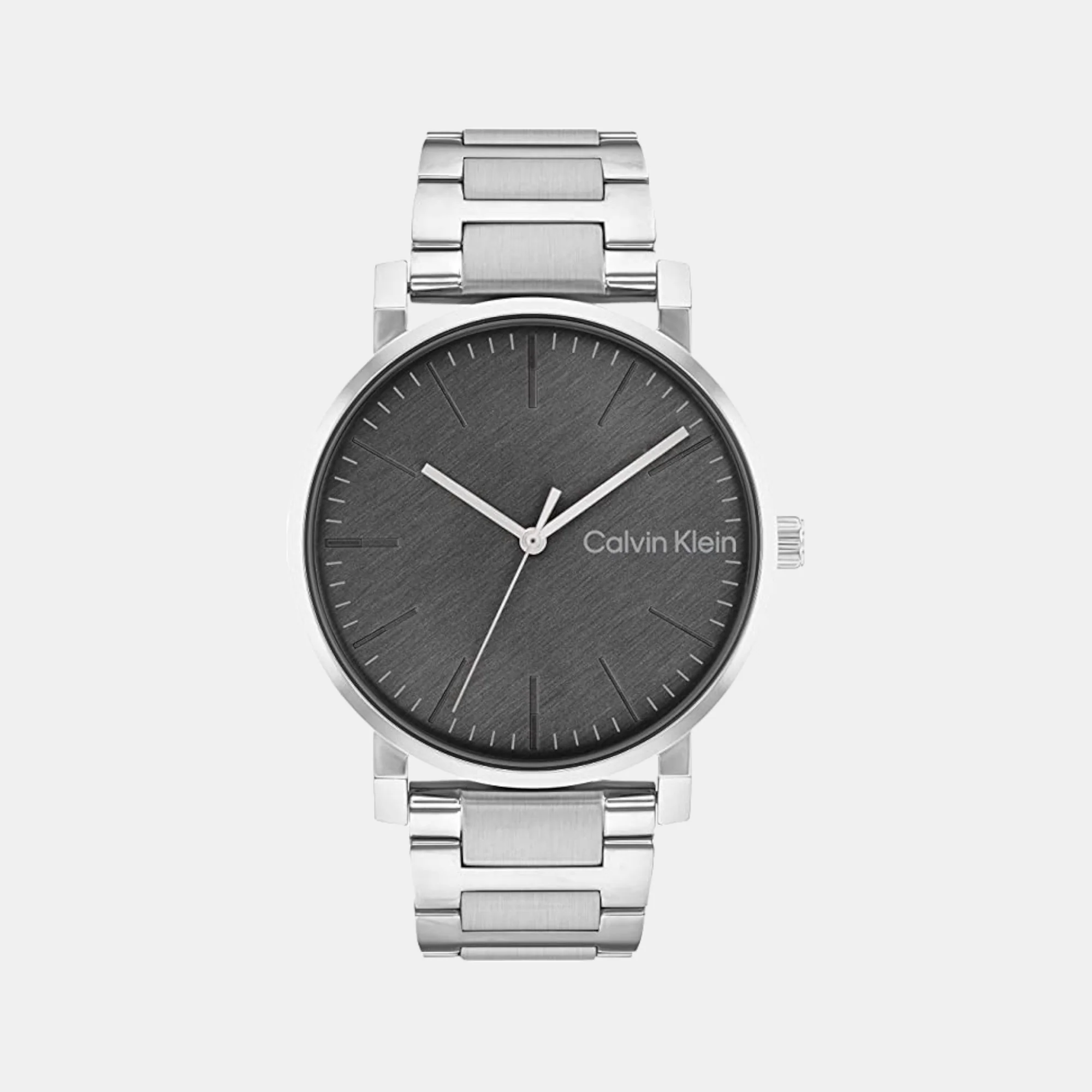 Ck Slate Men Quartz Black Dial Analog Stainless Steel Watch 25200256