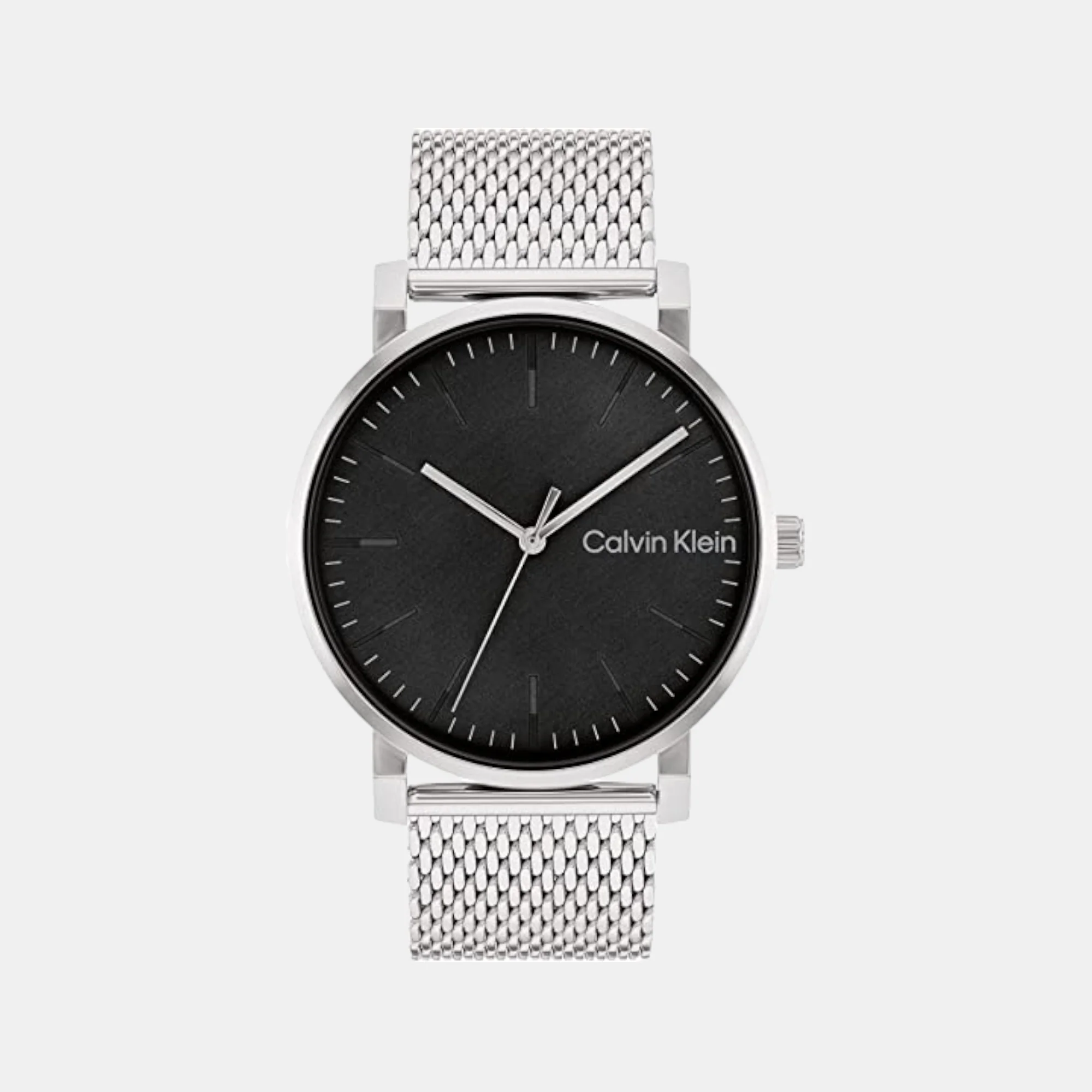 Ck Slate Men Quartz Black Dial Analog Stainless Steel Watch 25200260