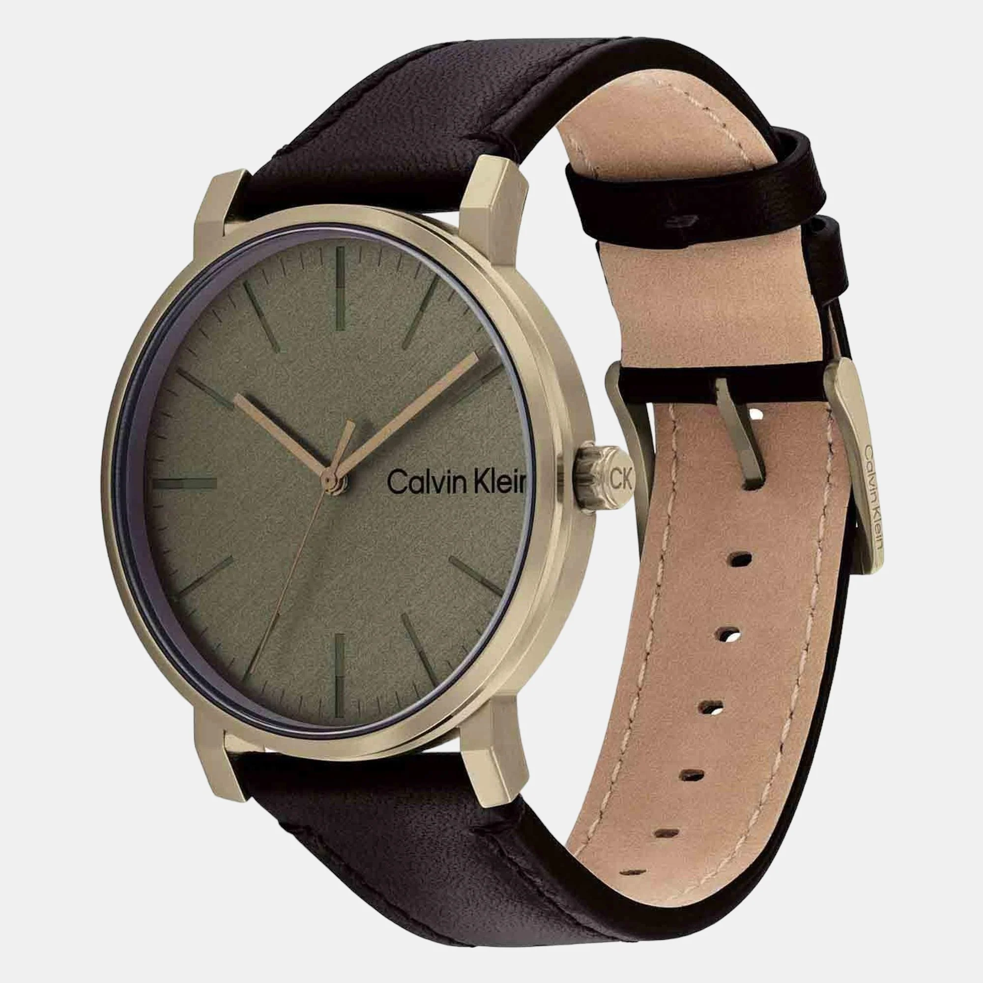 Ck Slate Men Quartz Grey Dial Analog Leather Watch 25200263 - Image 3