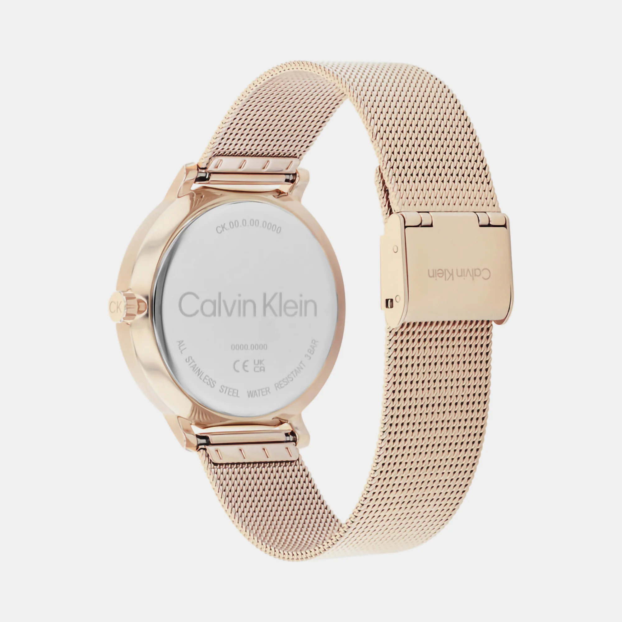 Ck Stun Unisex Quartz Gold Dial Analog Mesh Watch 25200402 - Image 2