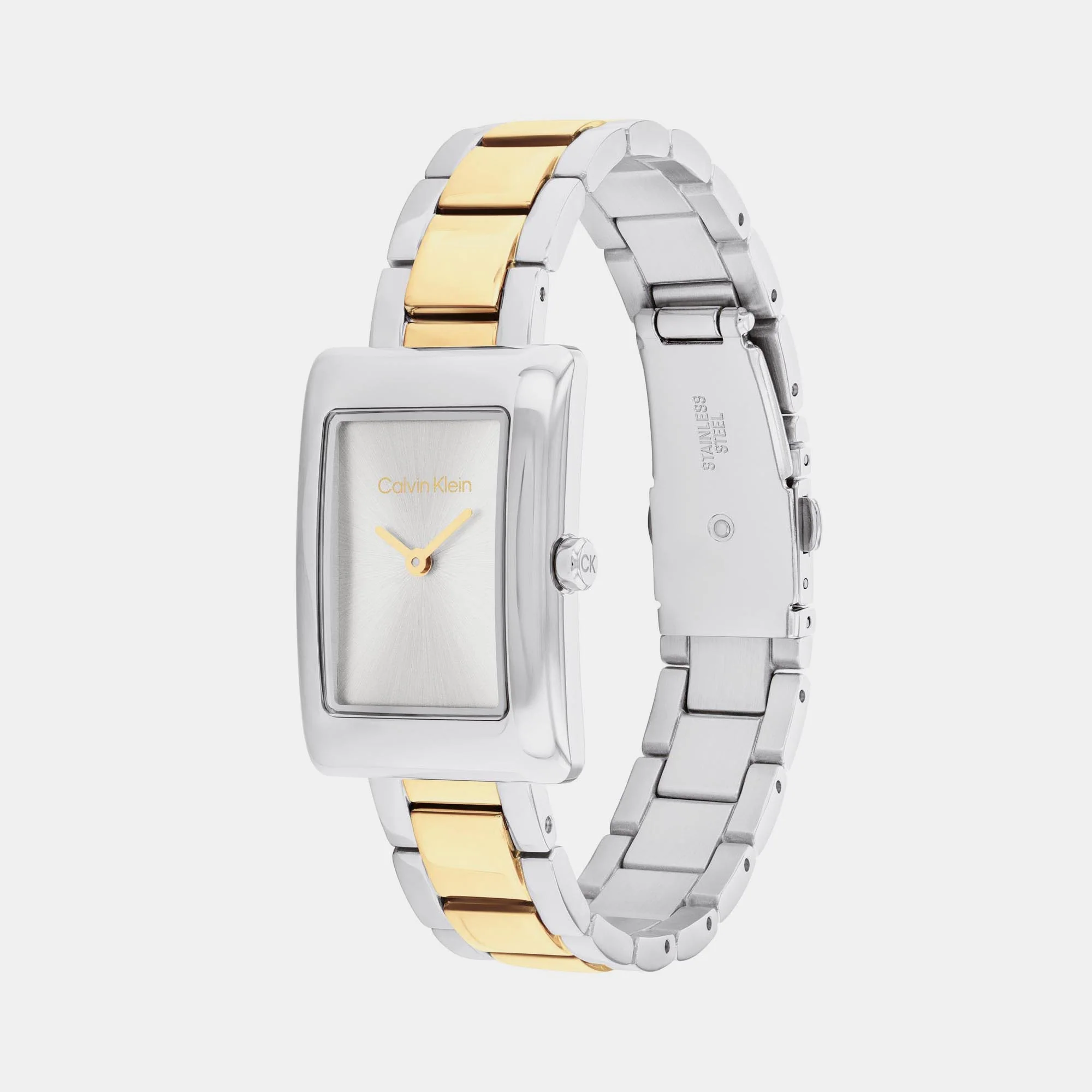 Ck Styled Women Quartz Silver Dial Analog Stainless Steel Watch 25200420 - Image 2