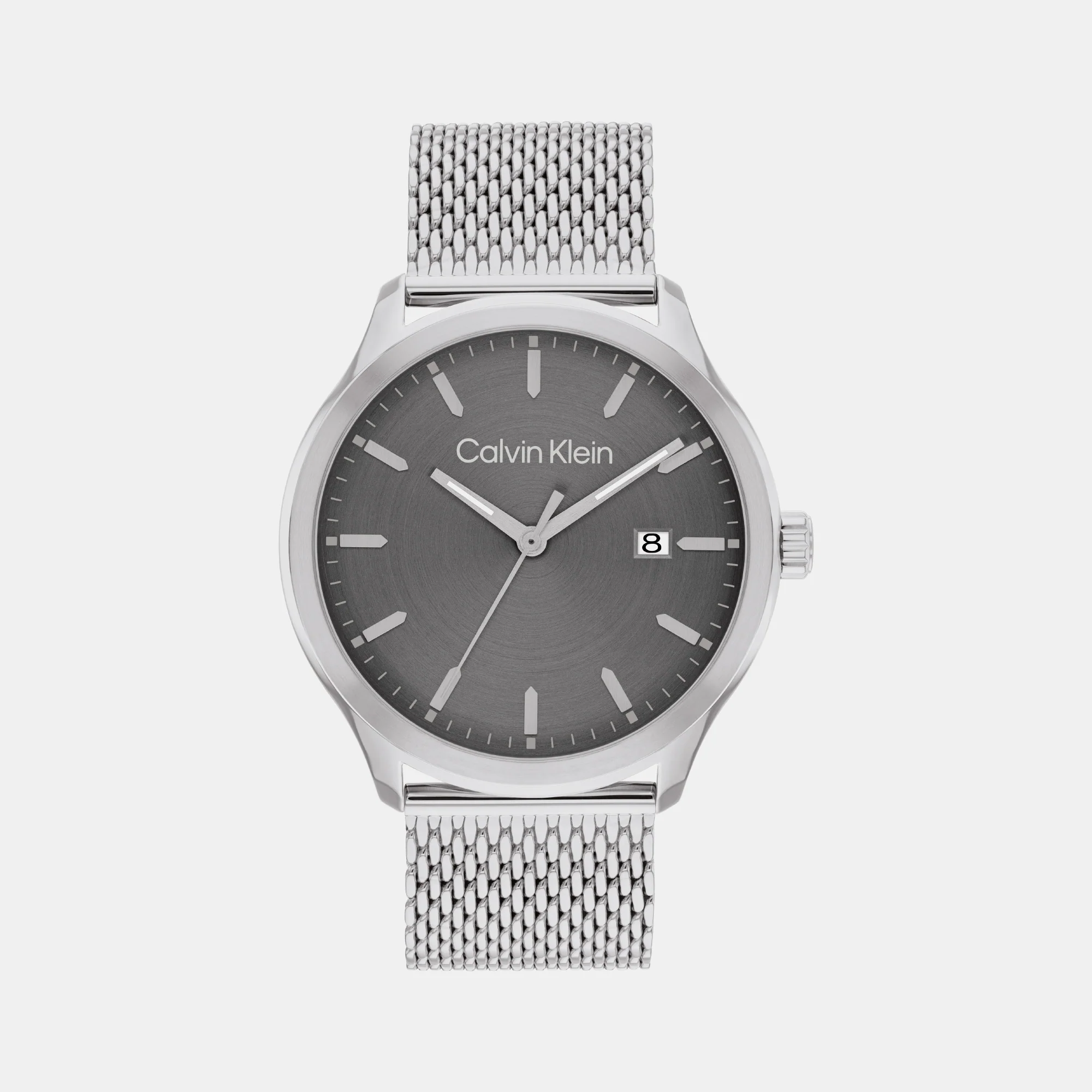 Define Men Quartz Grey Dial Analog Mesh Watch 25200352 - Image 2