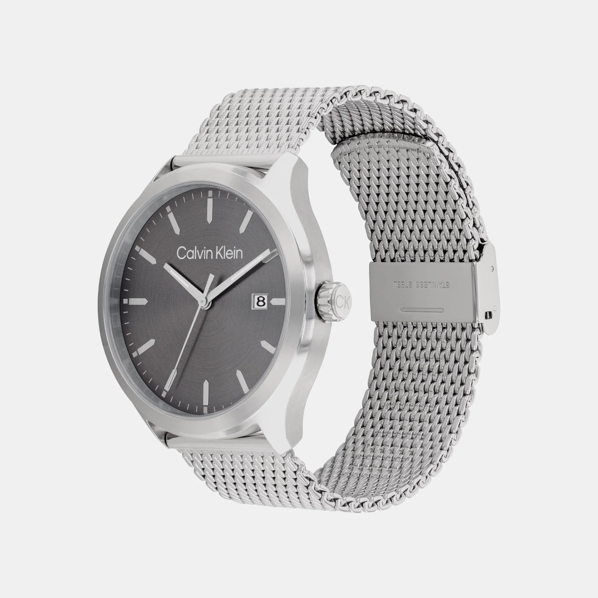 Define Men Quartz Grey Dial Analog Mesh Watch 25200352 - Image 4