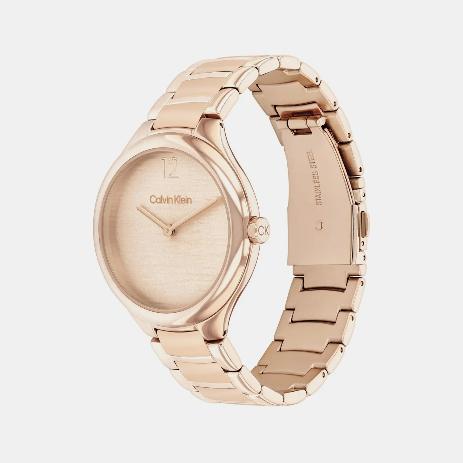 Delight Women Quartz Carnation Gold Dial Analog Stainless Steel Watch 25100050 - Image 2