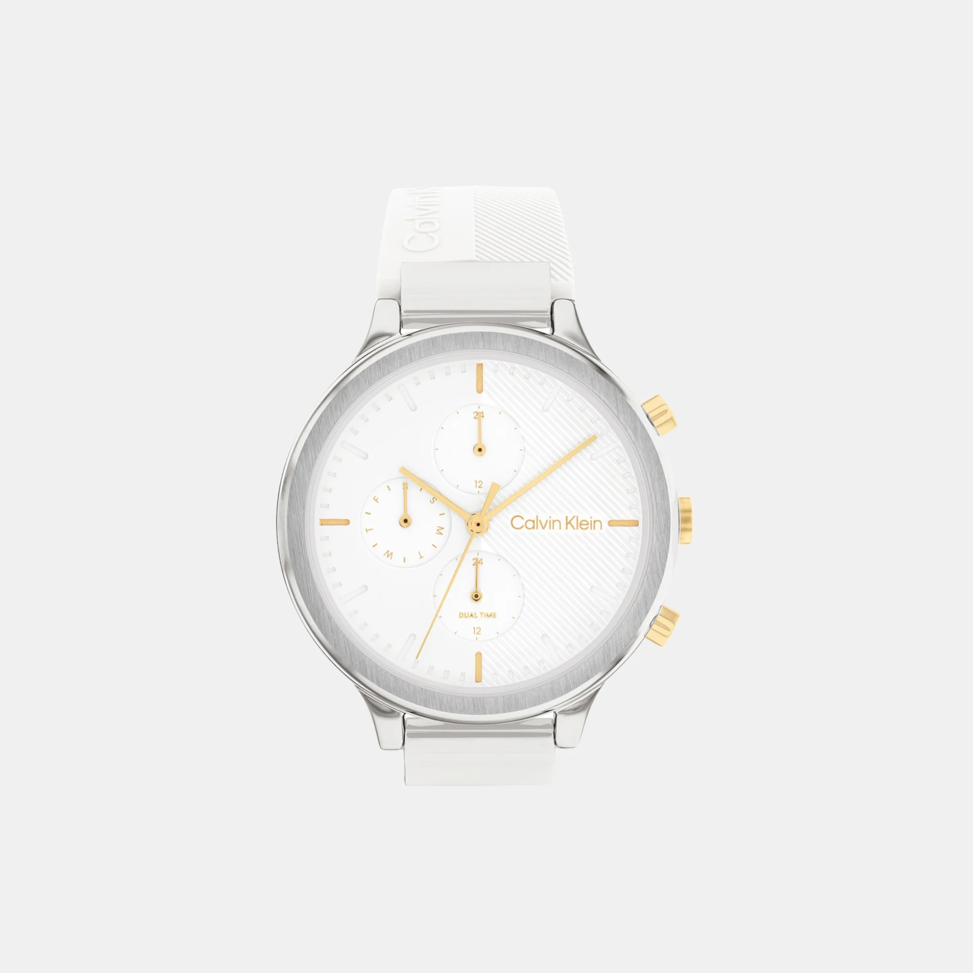 Energize Women Quartz White Dial Chronograph Silicone Watch 25200244