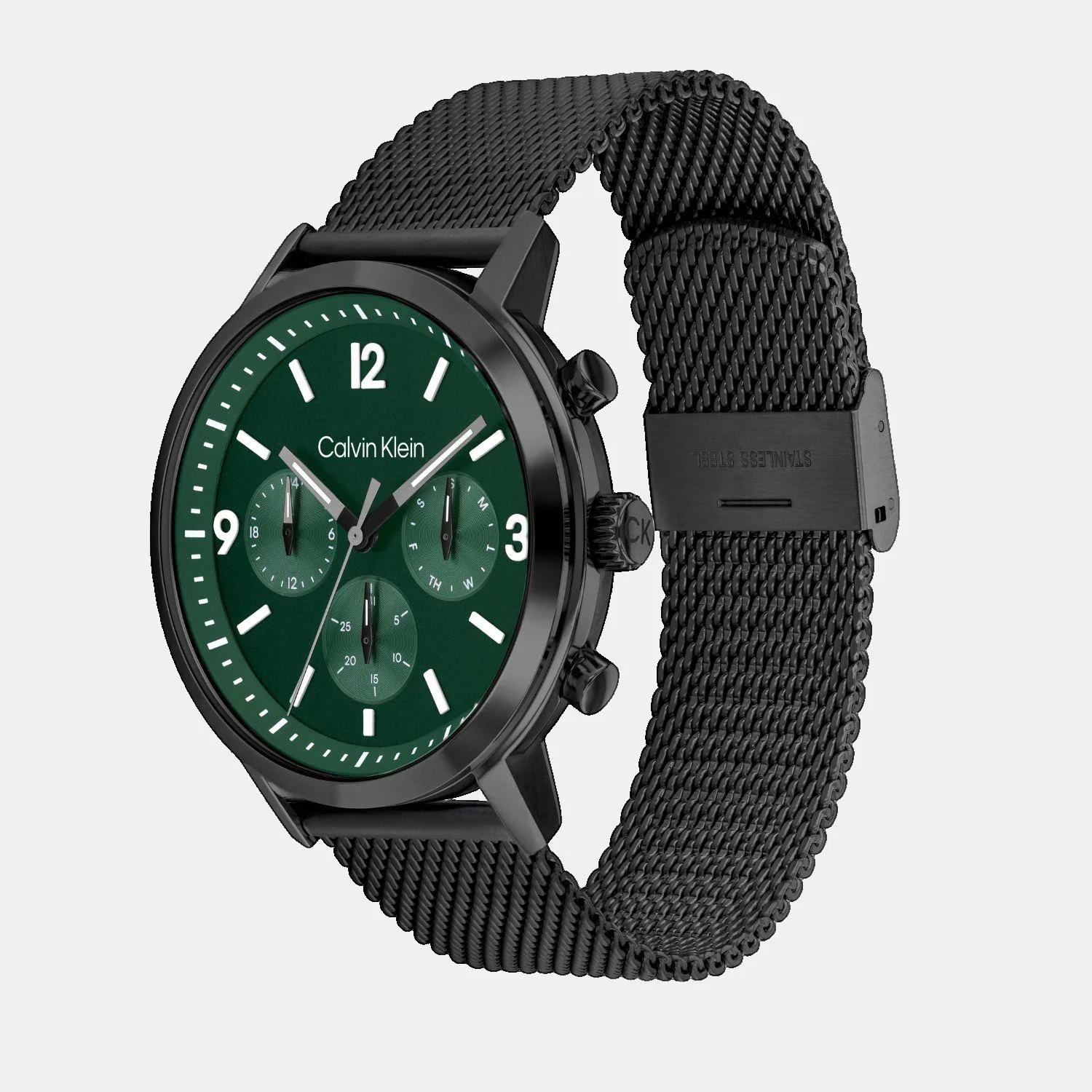Gauge Men Quartz Green Dial Chronograph Stainless Steel Watch 25200440 - Image 2