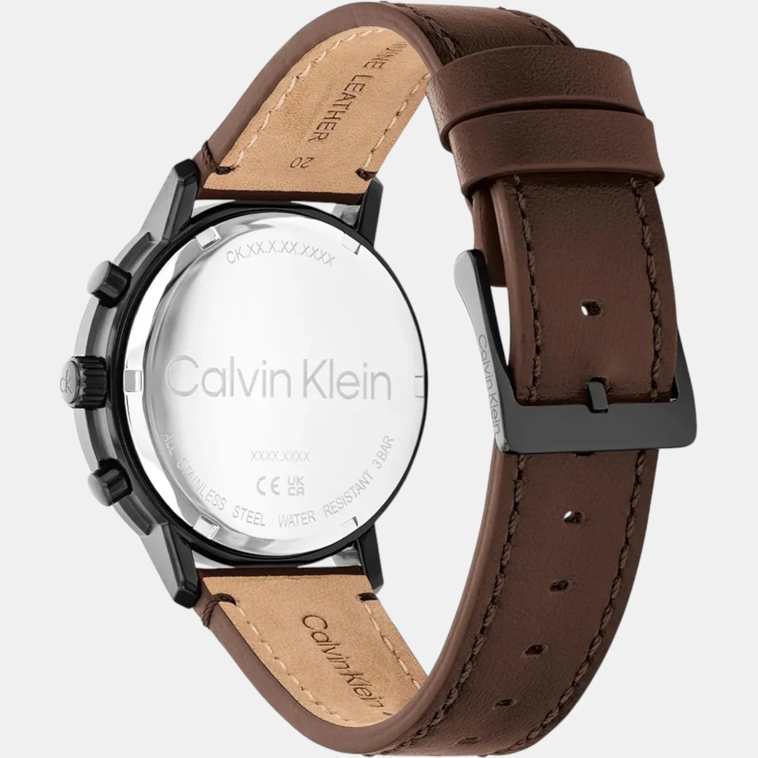 Gauge Men Quartz Grey Dial Multi-Function Leather Watch 25200498 - Image 3
