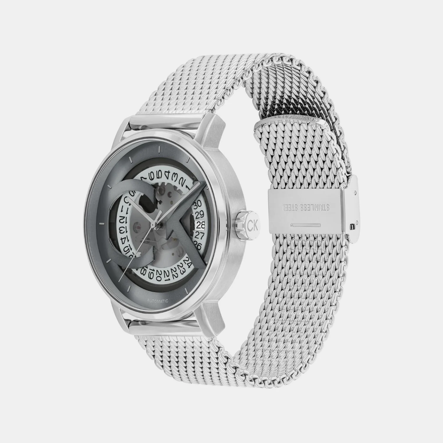 Iconic Men Automatic Grey Dial Analog Stainless Steel Watch 25300004 - Image 2