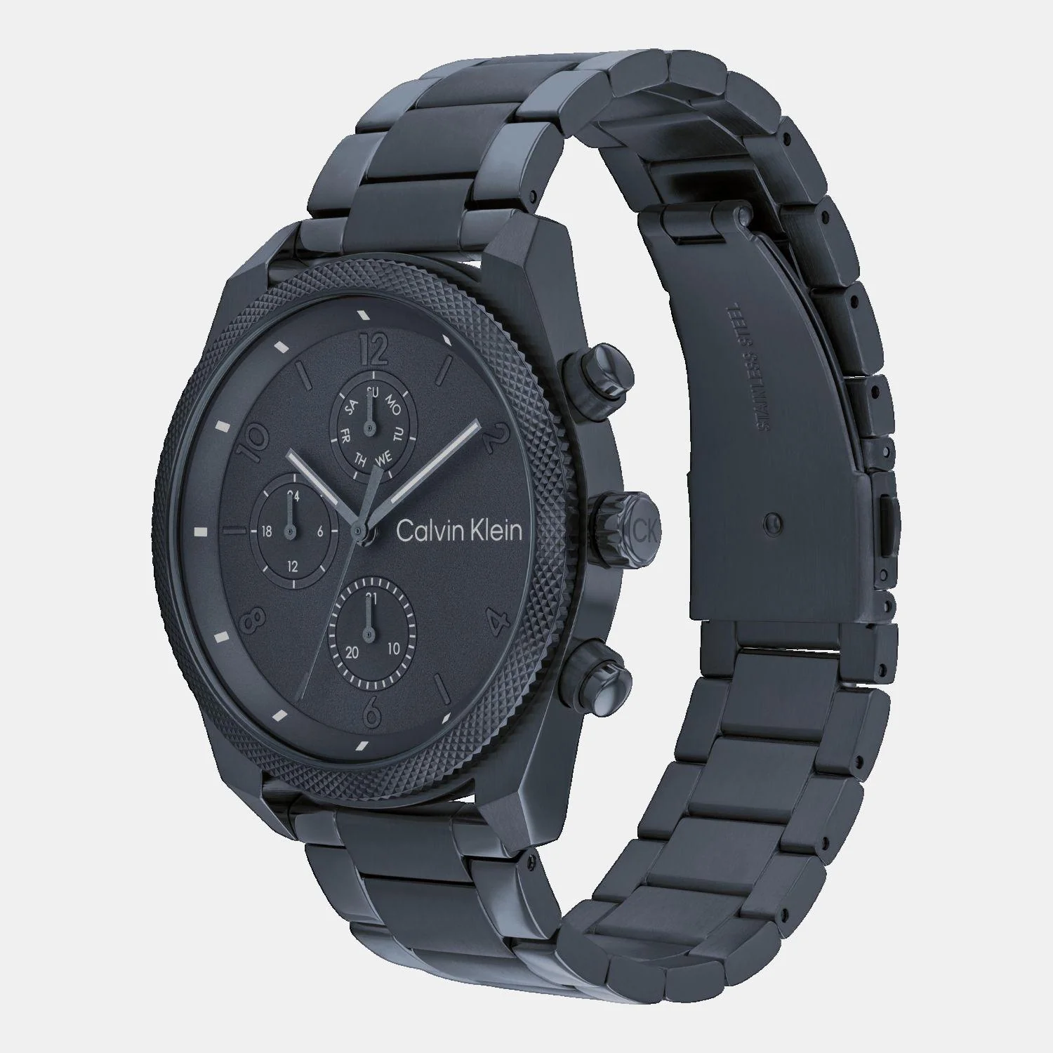 Impact Men Quartz Blue Dial Chronograph Stainless Steel Watch 25200463 - Image 2