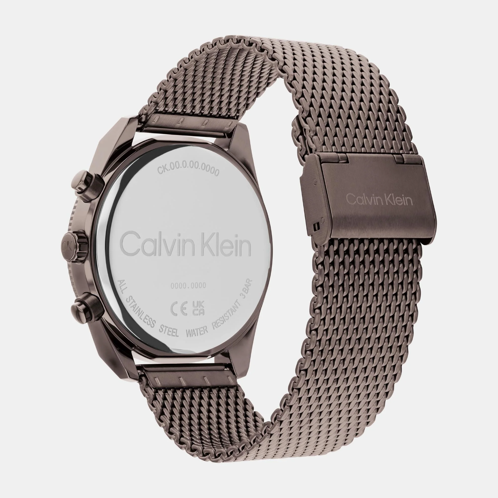 Impact Men Quartz Brown Dial Chronograph Mesh Watch 25200361 - Image 3