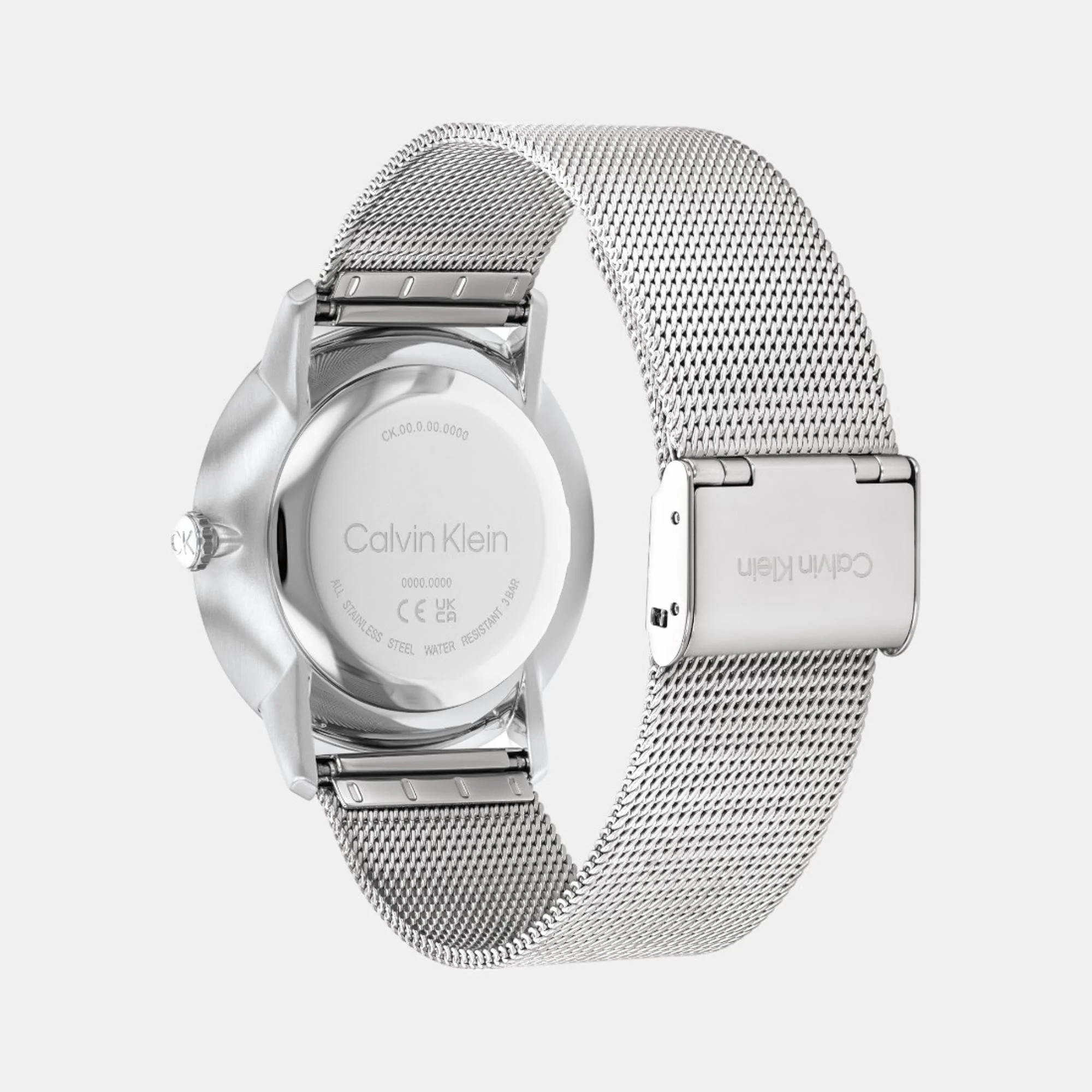 Intrigue Unisex Quartz Blue Dial Analog Mesh Watch 25300010 - Image 3