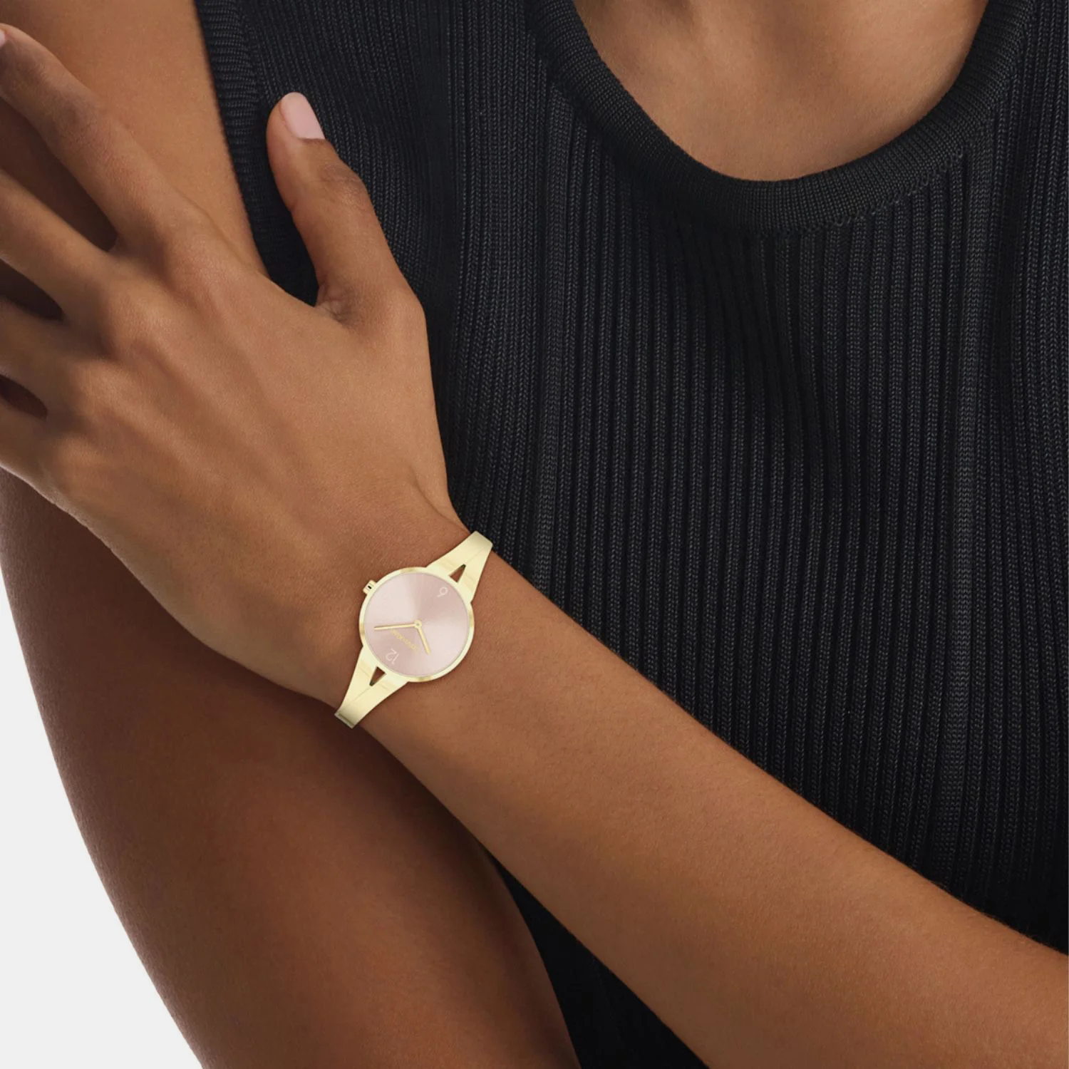 Joyful Women Quartz Light Blush Dial Analog Stainless Steel Watch 25100027 - Image 5
