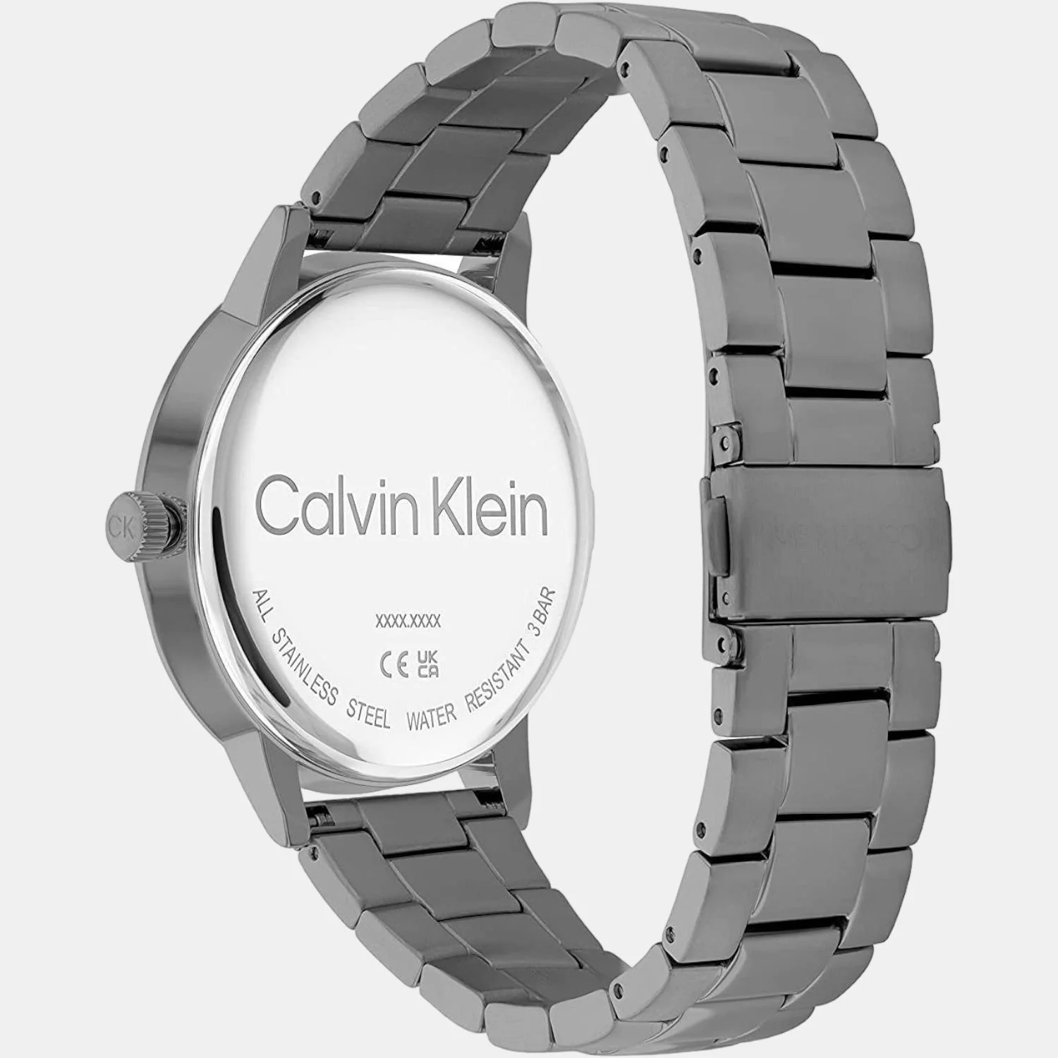 Linked Bracelet Men Quartz Grey Dial Analog Stainless Steel Watch 25200054 - Image 3