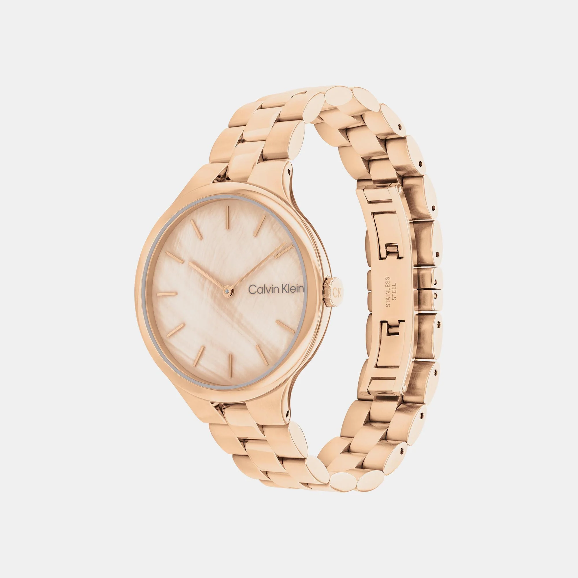 Linked Women Quartz Mother Of Pearl Dial Analog Stainless Steel Watch 25200427 - Image 3