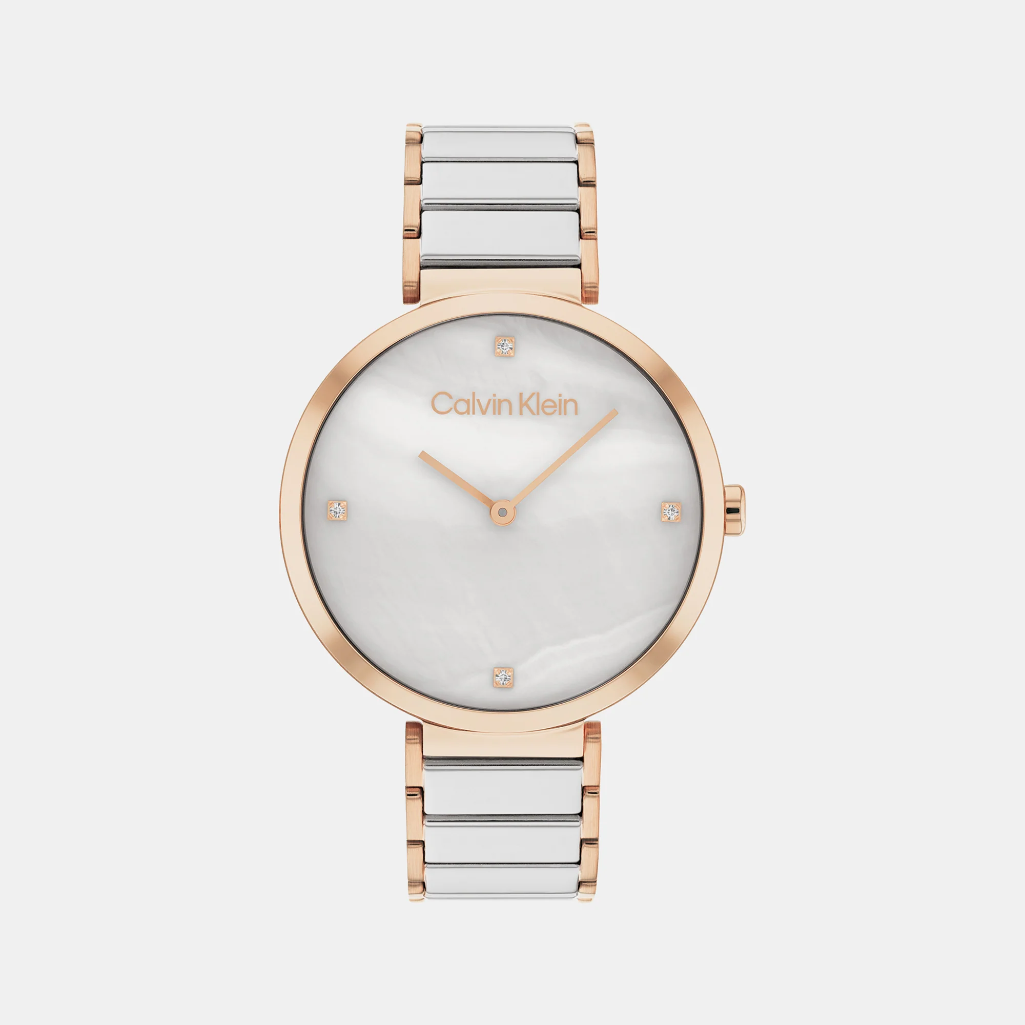 Minimalistic T-Bar Women Quartz Mother Of Pearl Dial Analog Stainless Steel Watch 25200430