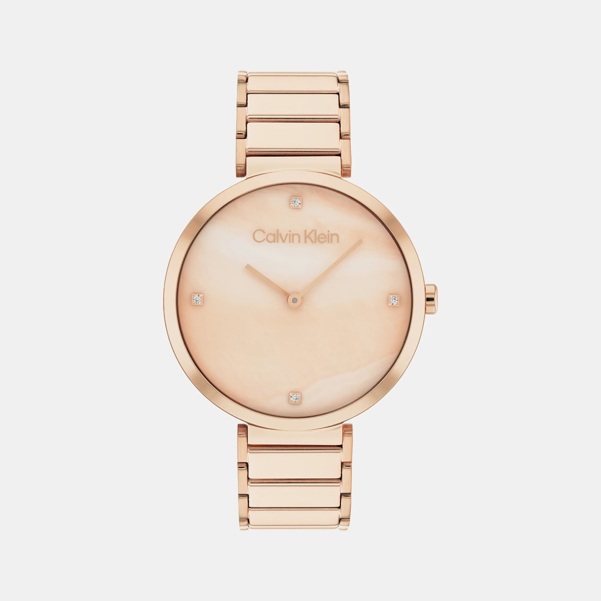Minimalistic T-Bar Women Quartz Rose Gold Dial Analog Stainless Steel Watch 25200429 - Image 2