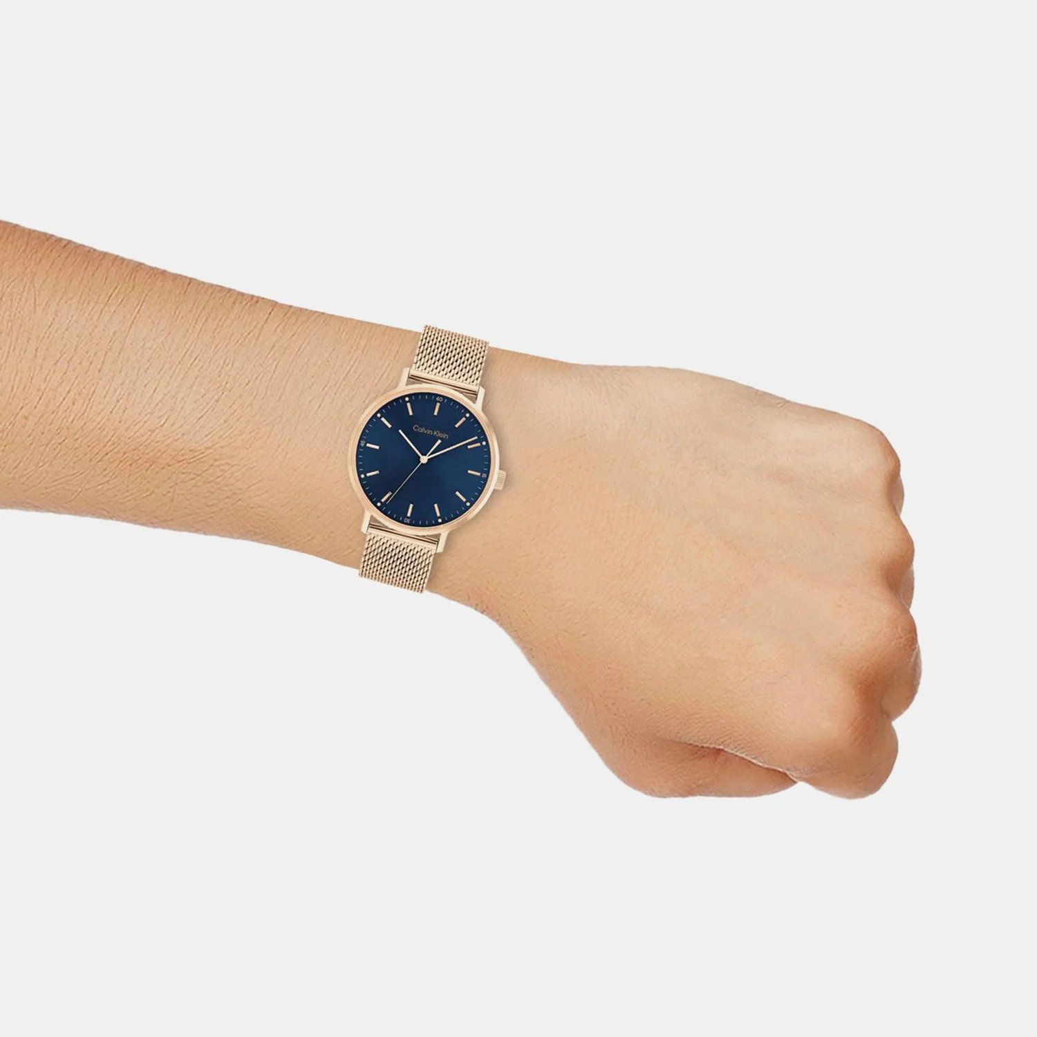 Modern Men Quartz Blue Dial Analog Stainless Steel Watch 25200314 - Image 2