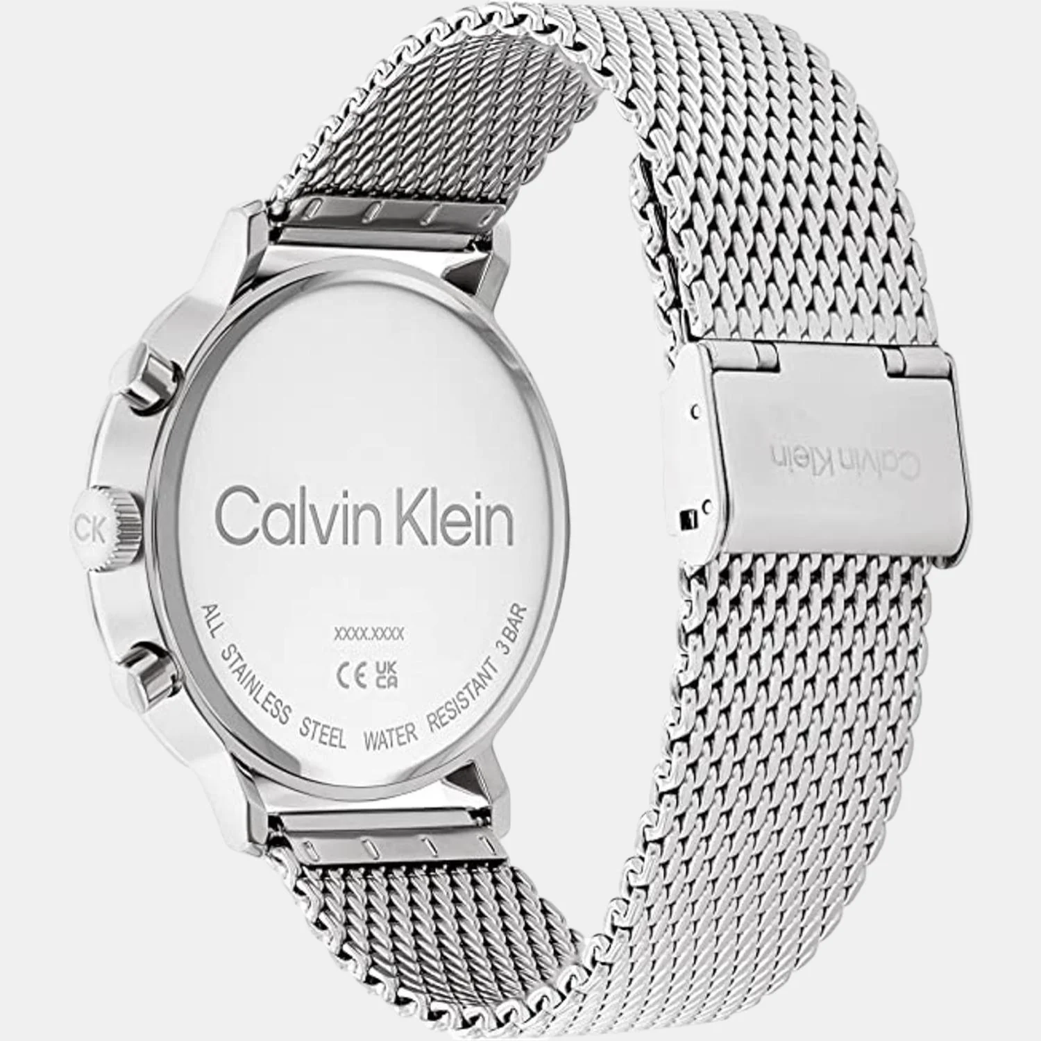 Modern Men Quartz Silver Dial Chronograph Stainless Steel Watch 25200107 - Image 3