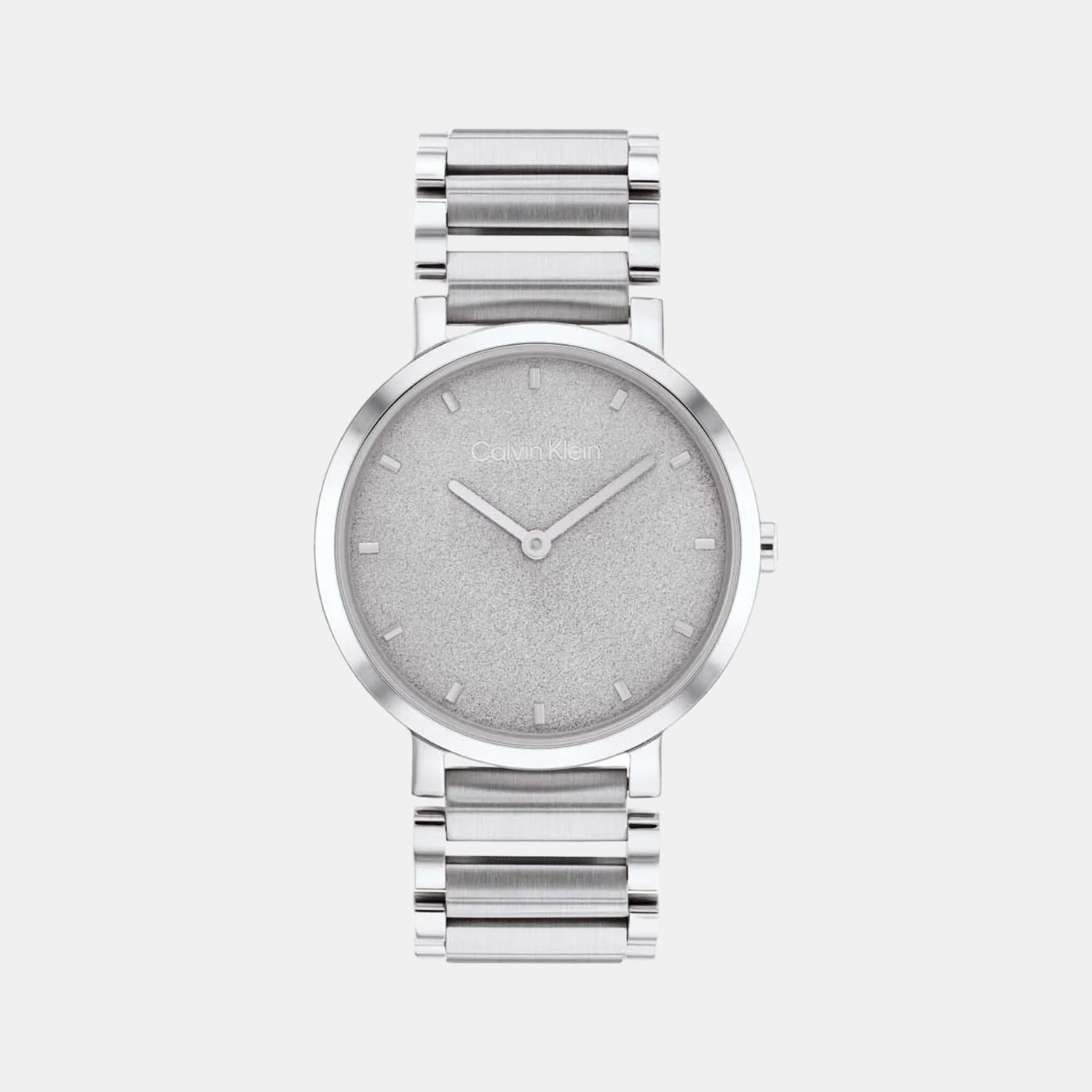 Open Link Women Quartz Silver Dial Analog Stainless Steel Watch 25200085