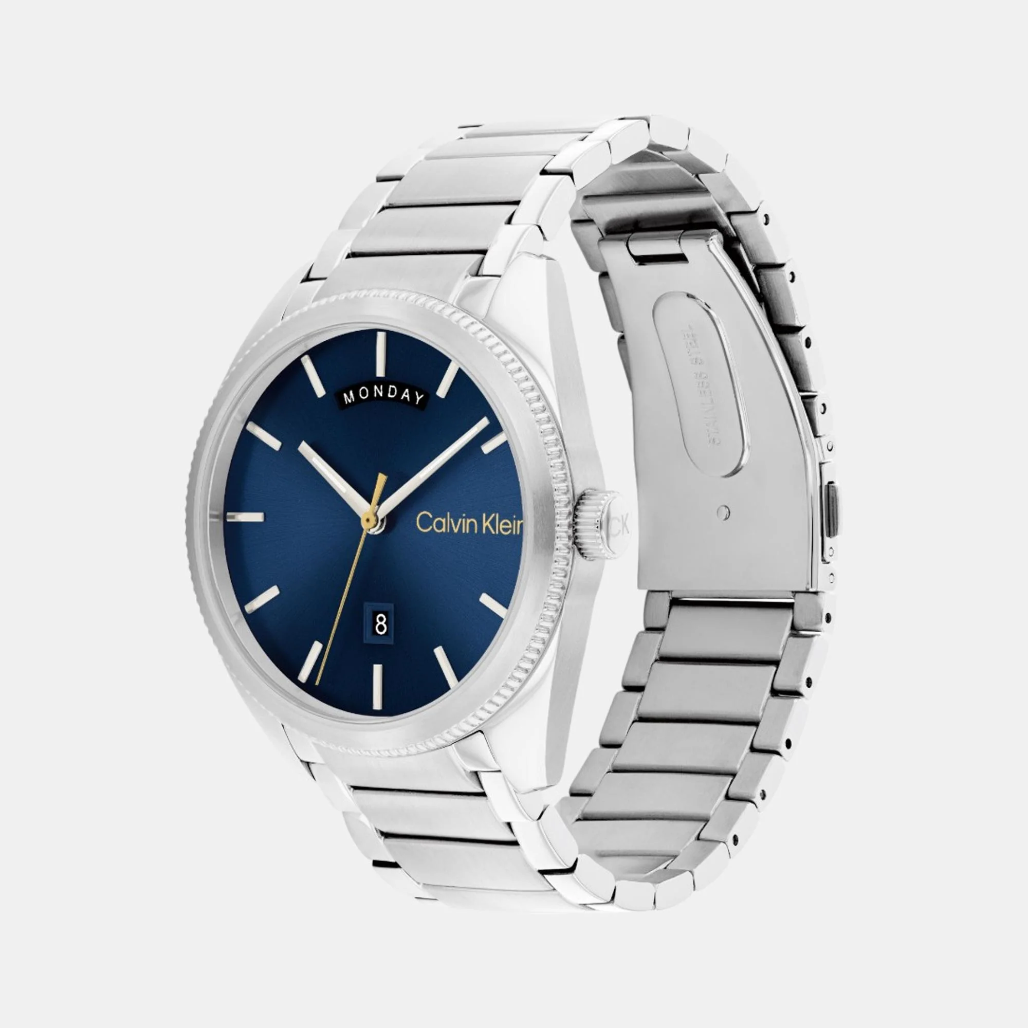 Progress Men Quartz Blue Dial Analog Stainless Steel Watch 25200446 - Image 2