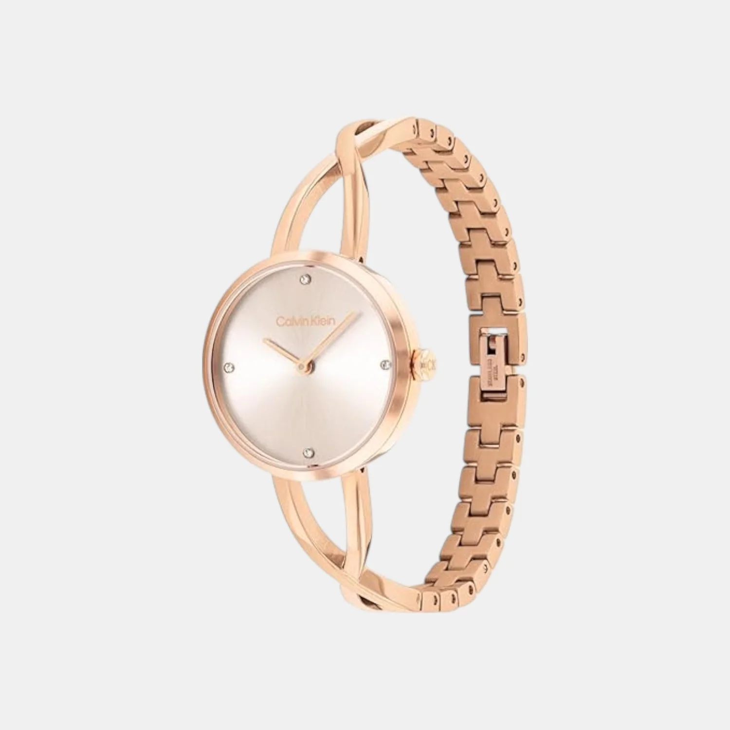 Sculpted Embrace Women Quartz Blush Dial Analog Stainless Steel Watch 25100116 - Image 2