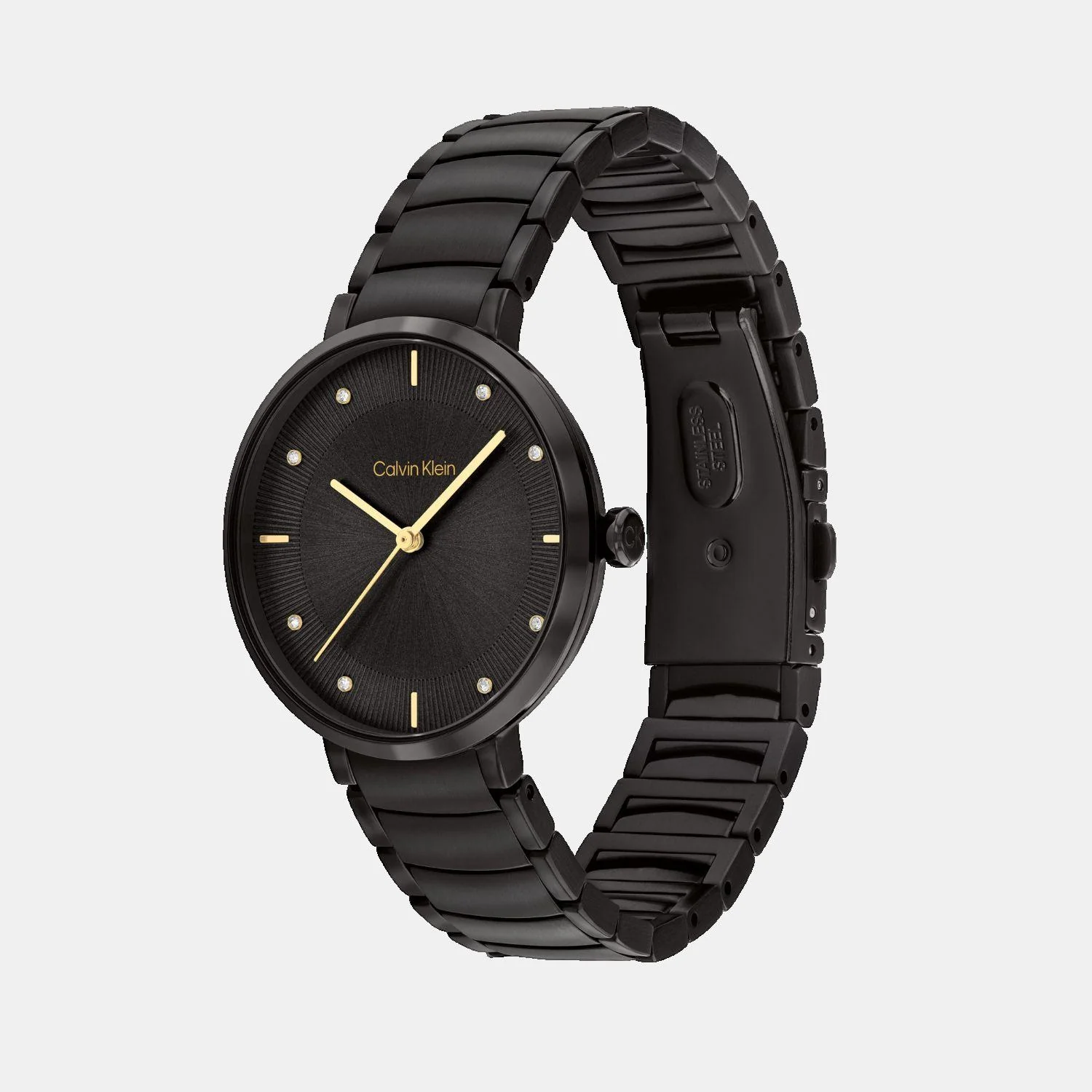 Sentiment Women Quartz Black Dial Analog Stainless Steel Watch 25100021 - Image 2