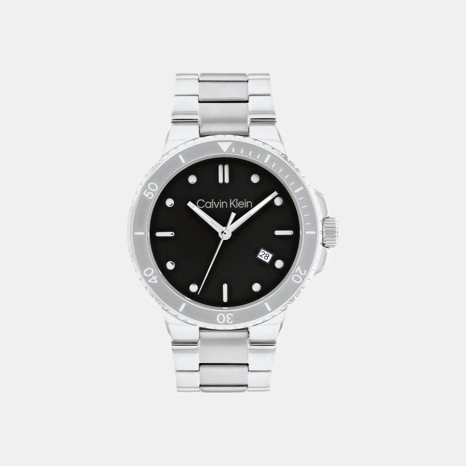 Sport Men Quartz Black Dial Analog Stainless Steel Watch 25200203