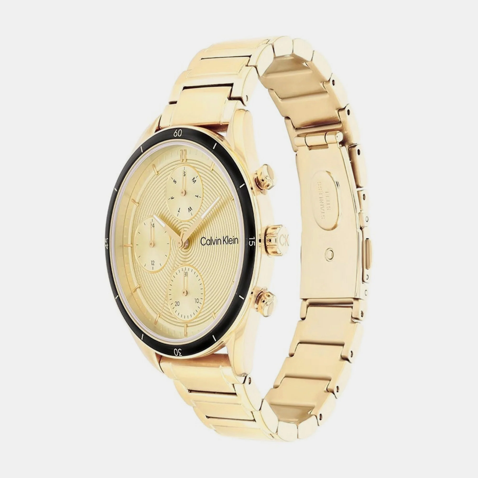 Sport Women Quartz Champagne Dial Analog Stainless Steel Watch 25200173 - Image 2