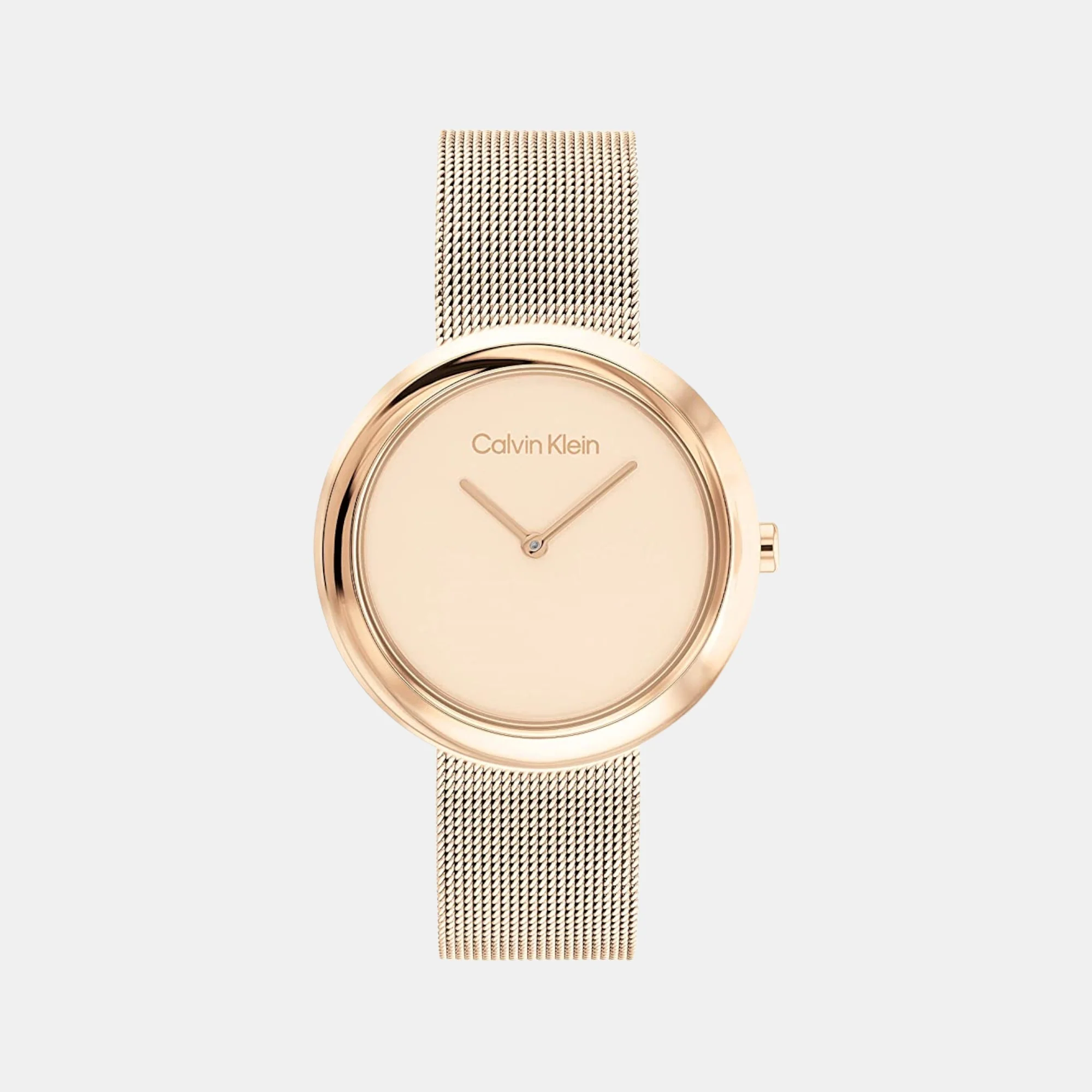 Twisted Bezel Women Quartz Rose Gold Dial Analog Stainless Steel Watch 25200013 - Image 2