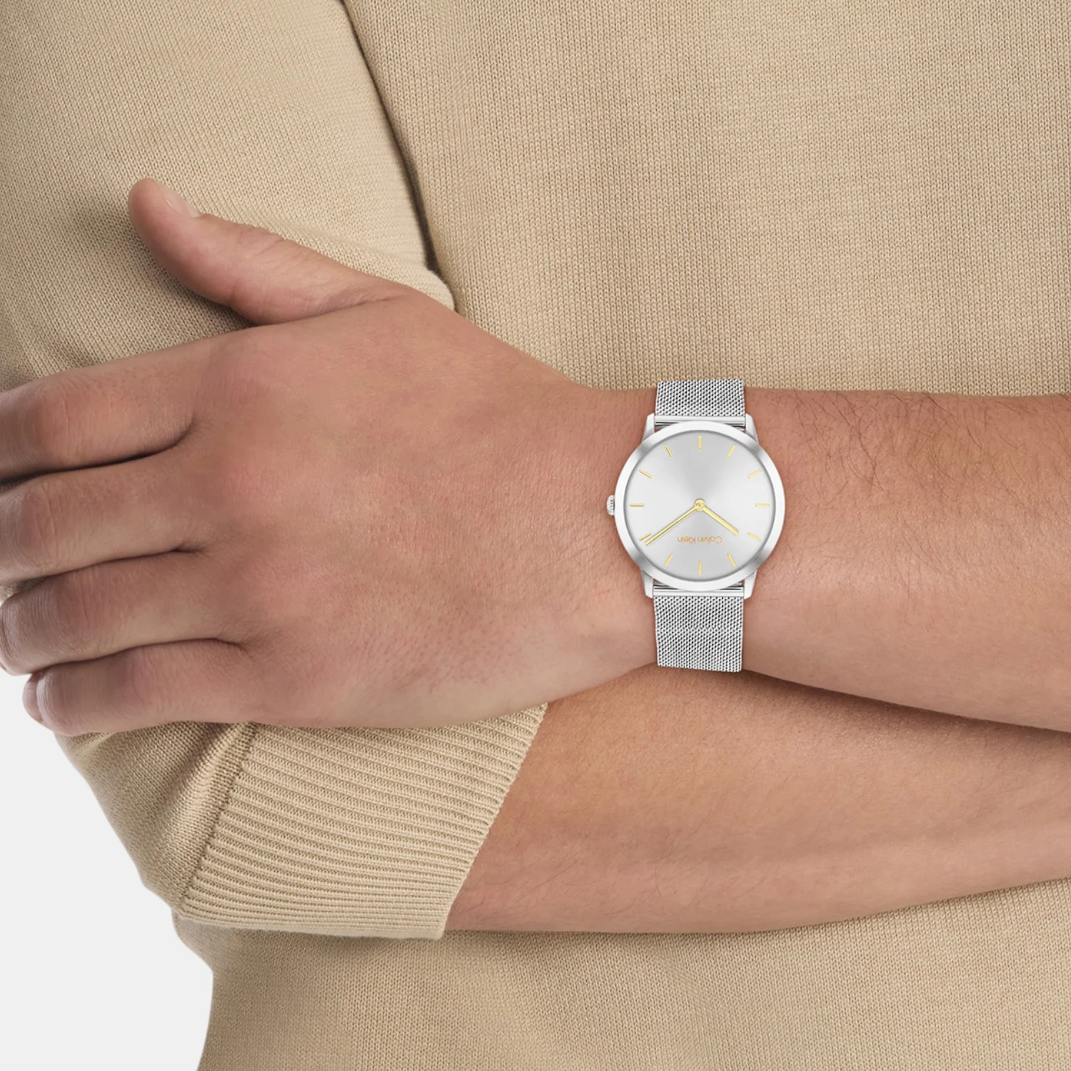 Unisex Quartz Silver Dial Analog Stainless Steel Watch 25300001 - Image 4