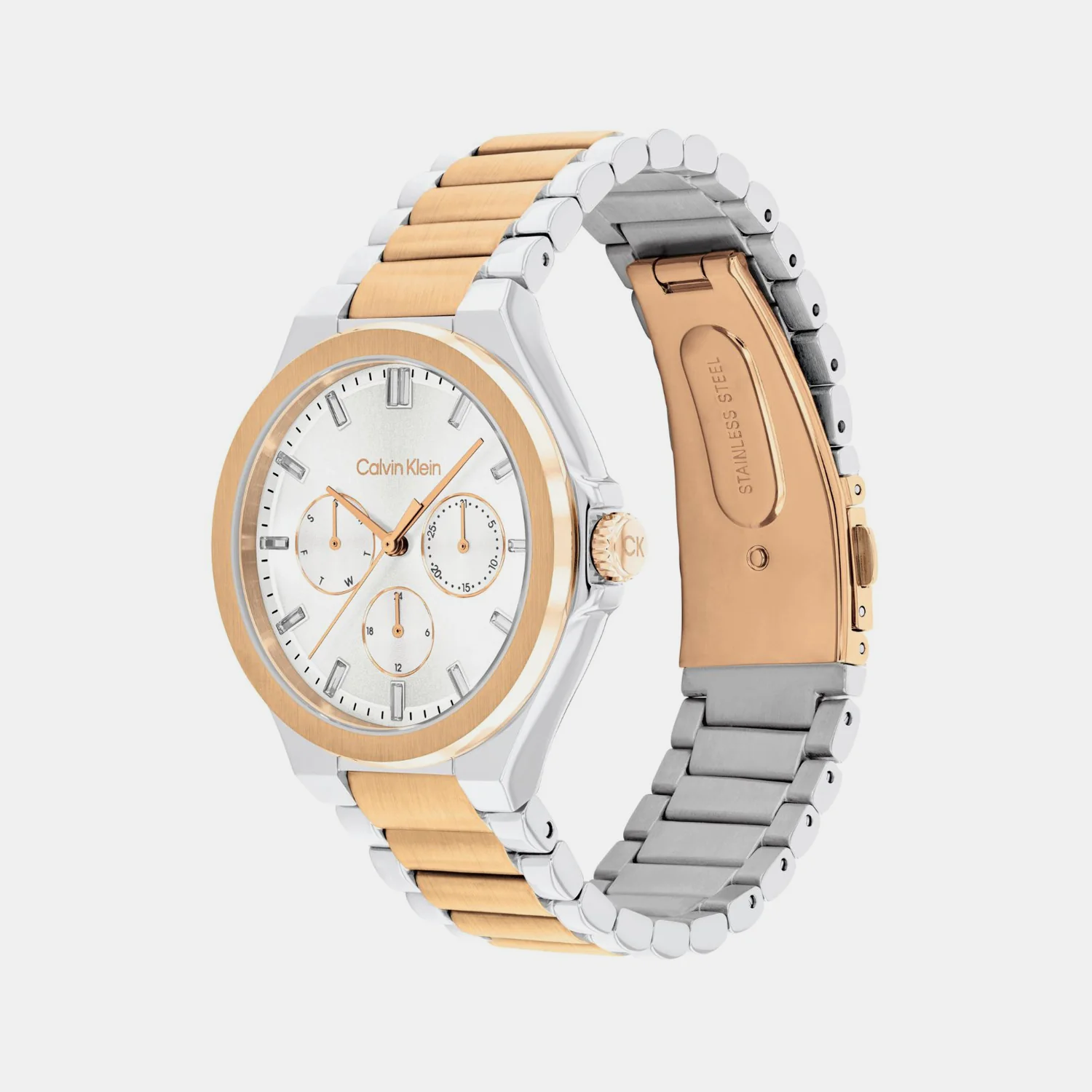 Vibrancy Women Quartz White Dial Multi-Function Stainless Steel Watch 25100052 - Image 2