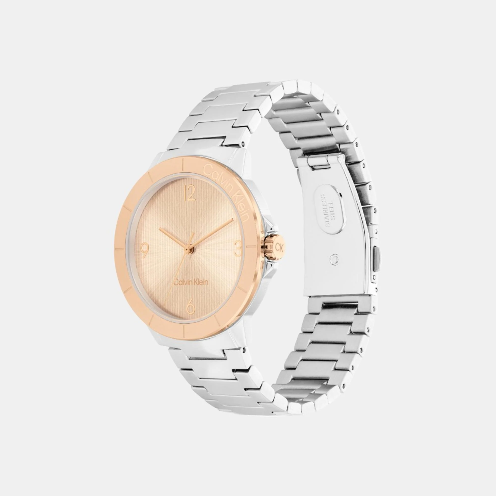 Vivacious Women Quartz Carnation Gold Dial Analog Stainless Steel Watch 25100025 - Image 2