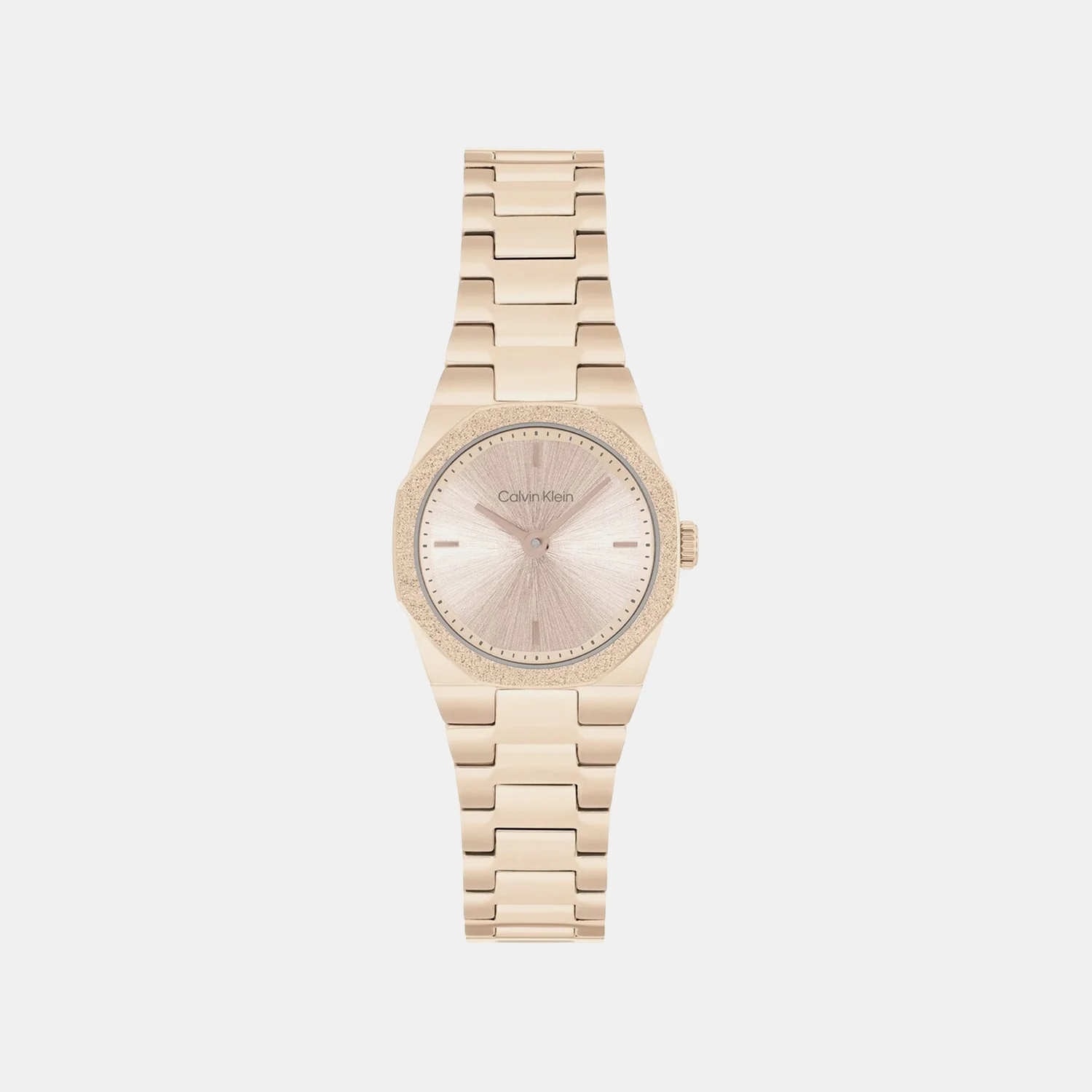 Women Quartz Beige Dial Analog Stainless Steel Watch 25100144