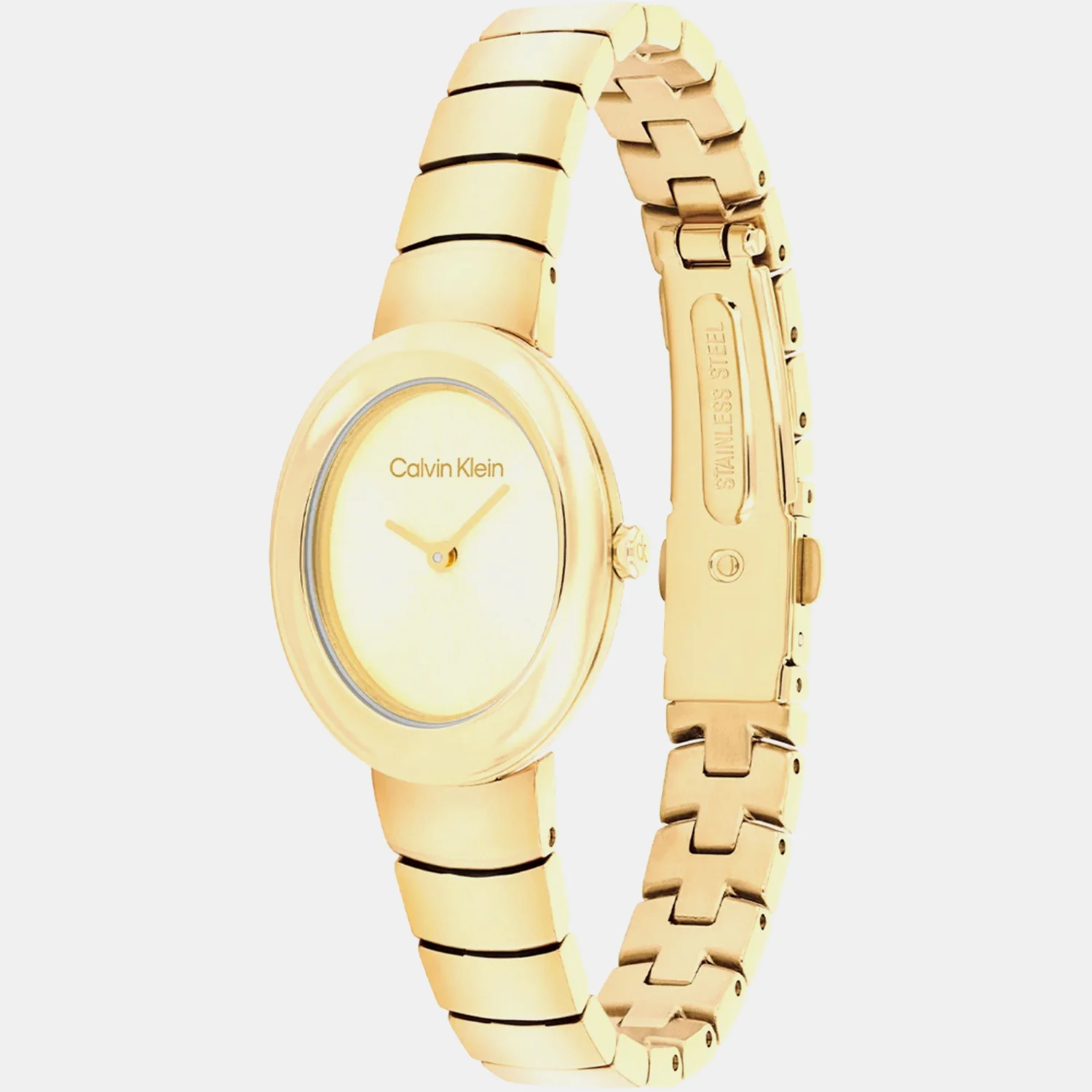 Women Quartz Gold Dial Analog Stainless Steel Watch 25100147 - Image 3