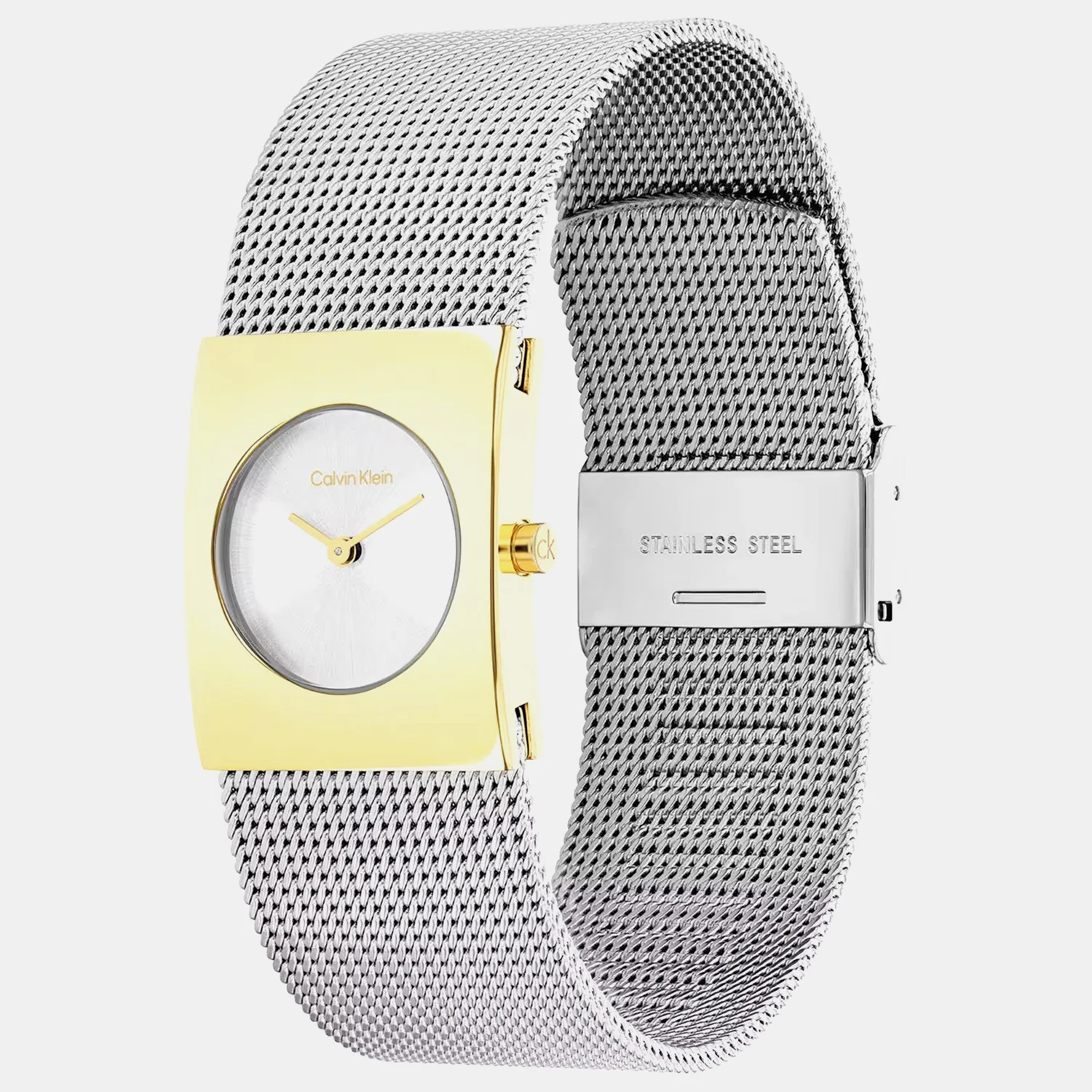 Women Quartz Silver Dial Analog Mesh Watch 25100139 - Image 2