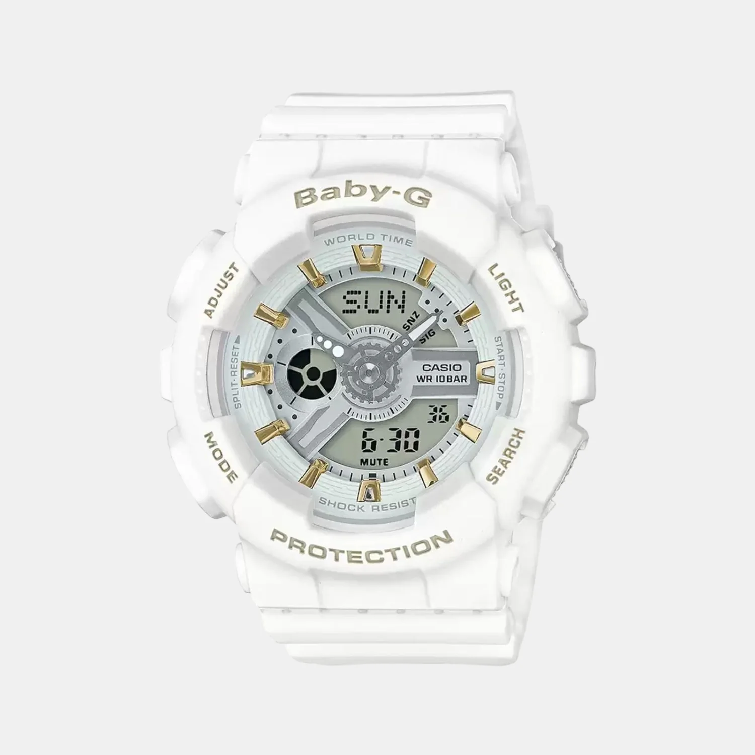 Baby-G Unisex Quartz White Dial Analog Resin Watch B160