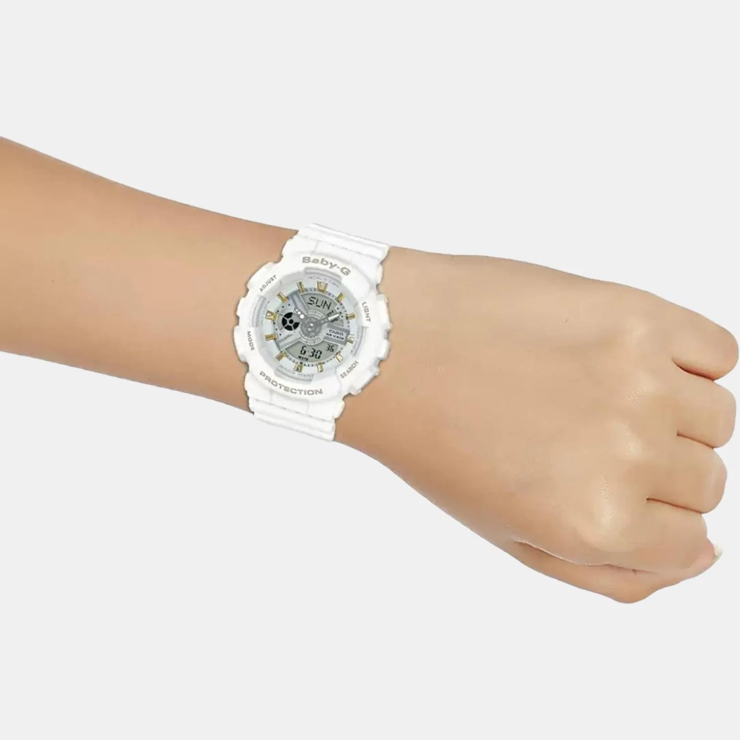 Baby-G Unisex Quartz White Dial Analog Resin Watch B160 - Image 4