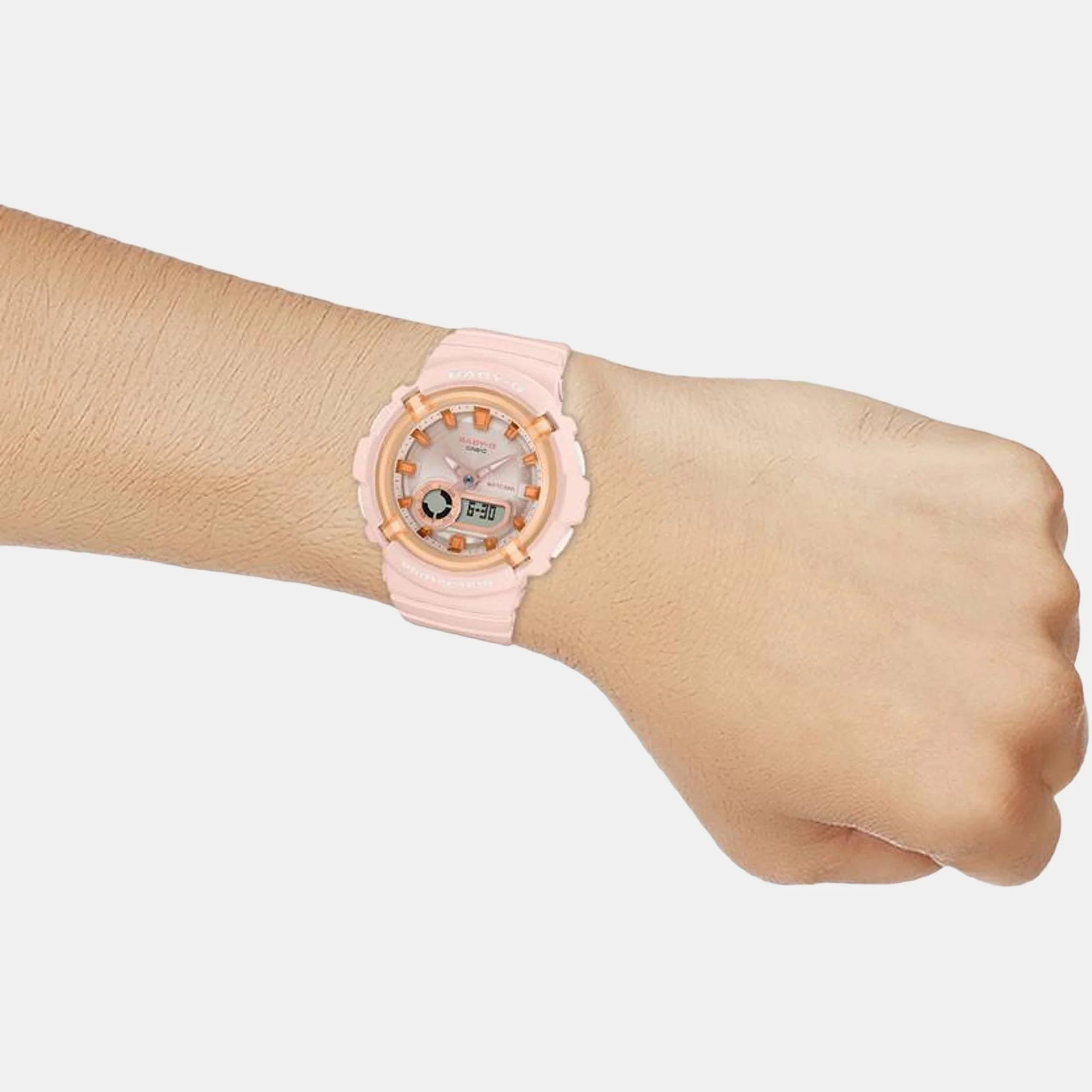 Baby-G Women Quartz Pink Dial Analog-Digital Resin Watch B230 - Image 4