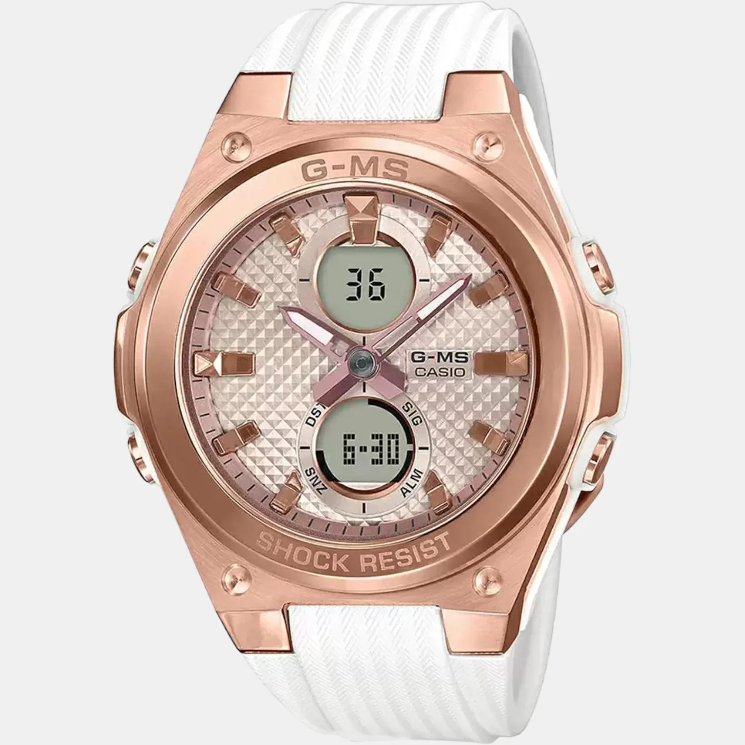 Baby-G Women Quartz Rose Gold Dial Analog-Digital Resin Watch B214 - Image 2