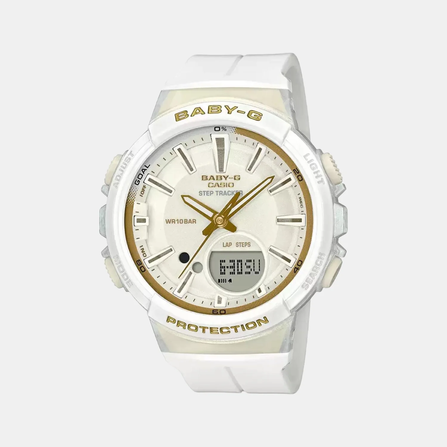 Baby-G Women Quartz White Dial Analog-Digital Resin Watch B212