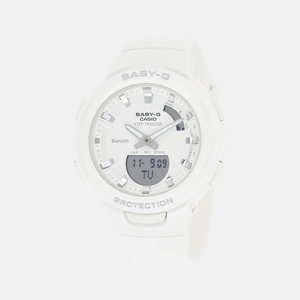 Baby-G Women Quartz White Dial Analog-Digital Resin Watch BX149