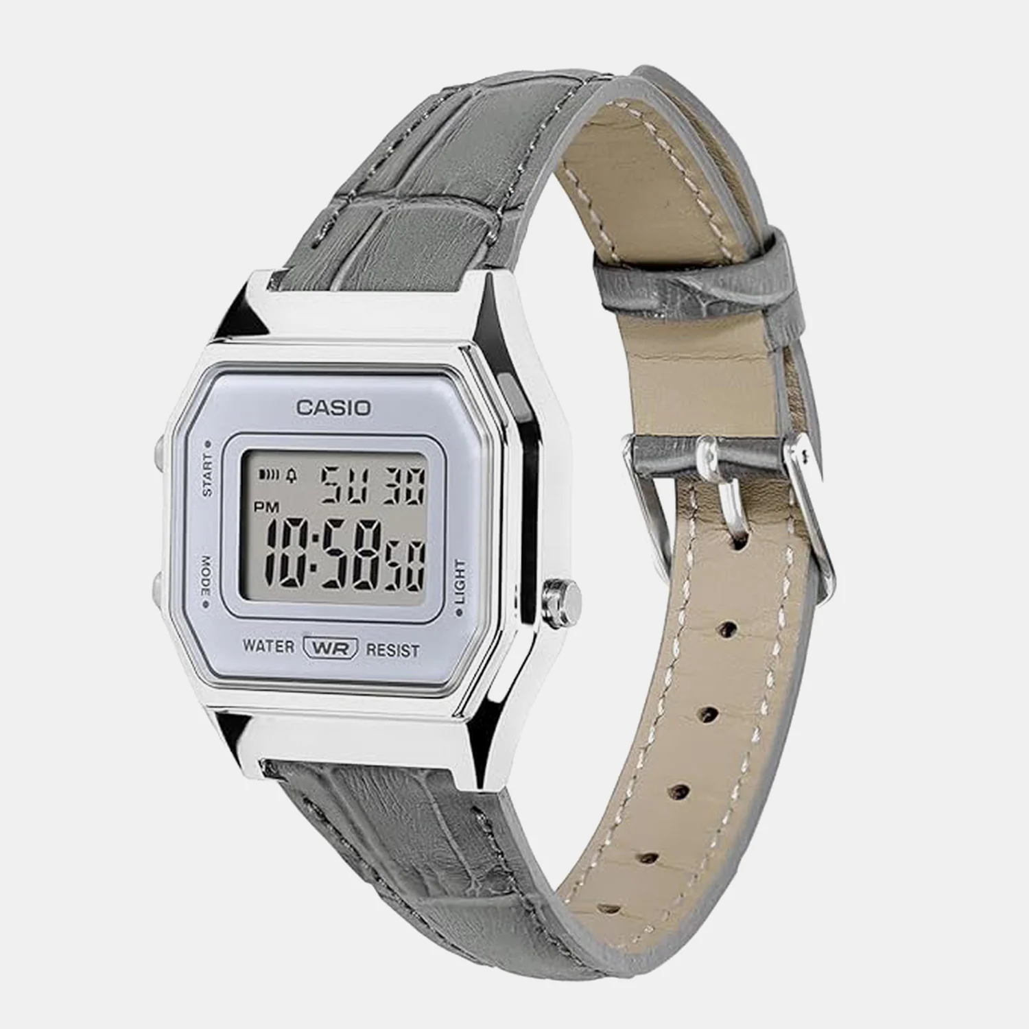 Classics Men Quartz Grey Dial Digital Leather Watch D424 - Image 3