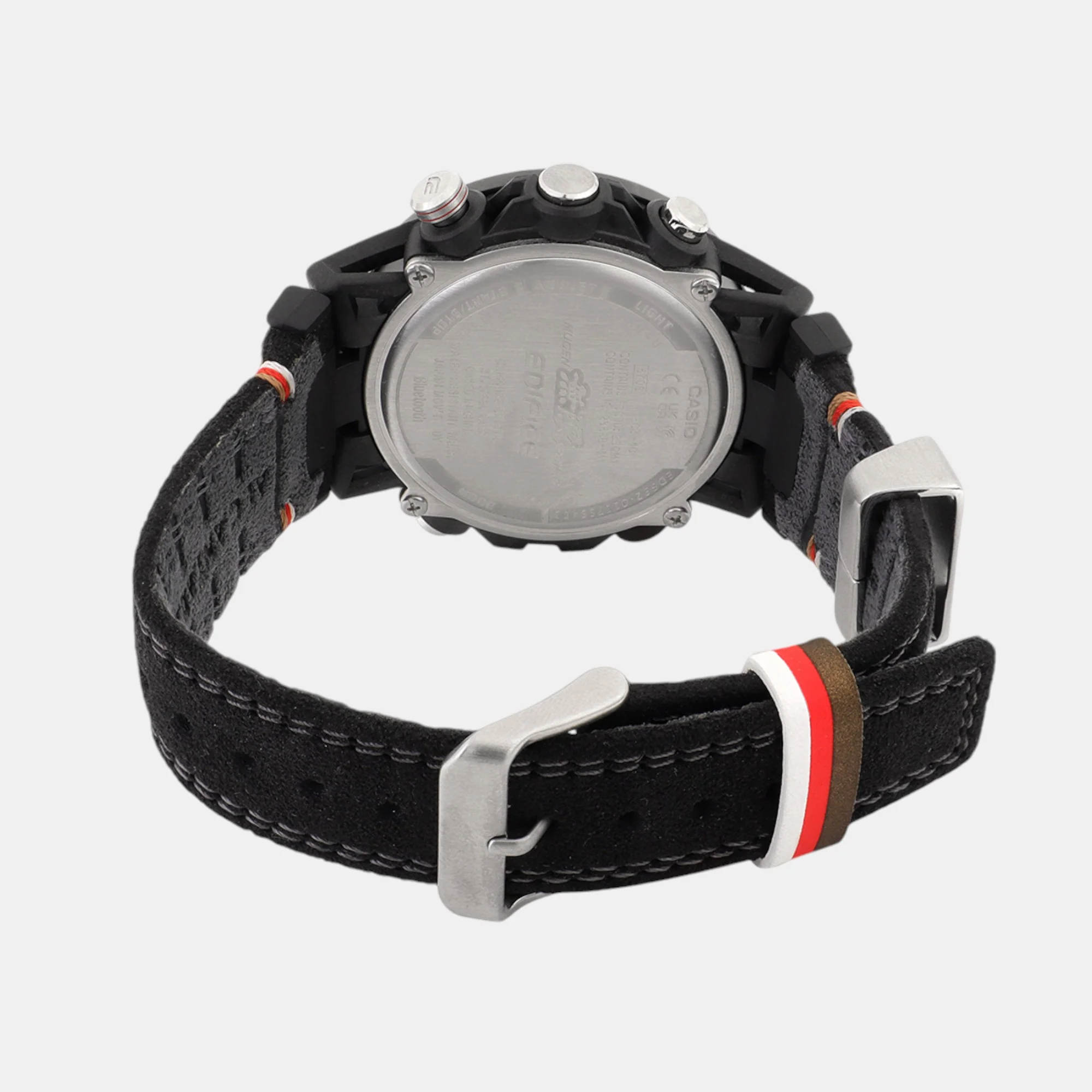 Edifice Men Quartz Black Dial Analog-Digital Leather Watch ED592 - Image 7