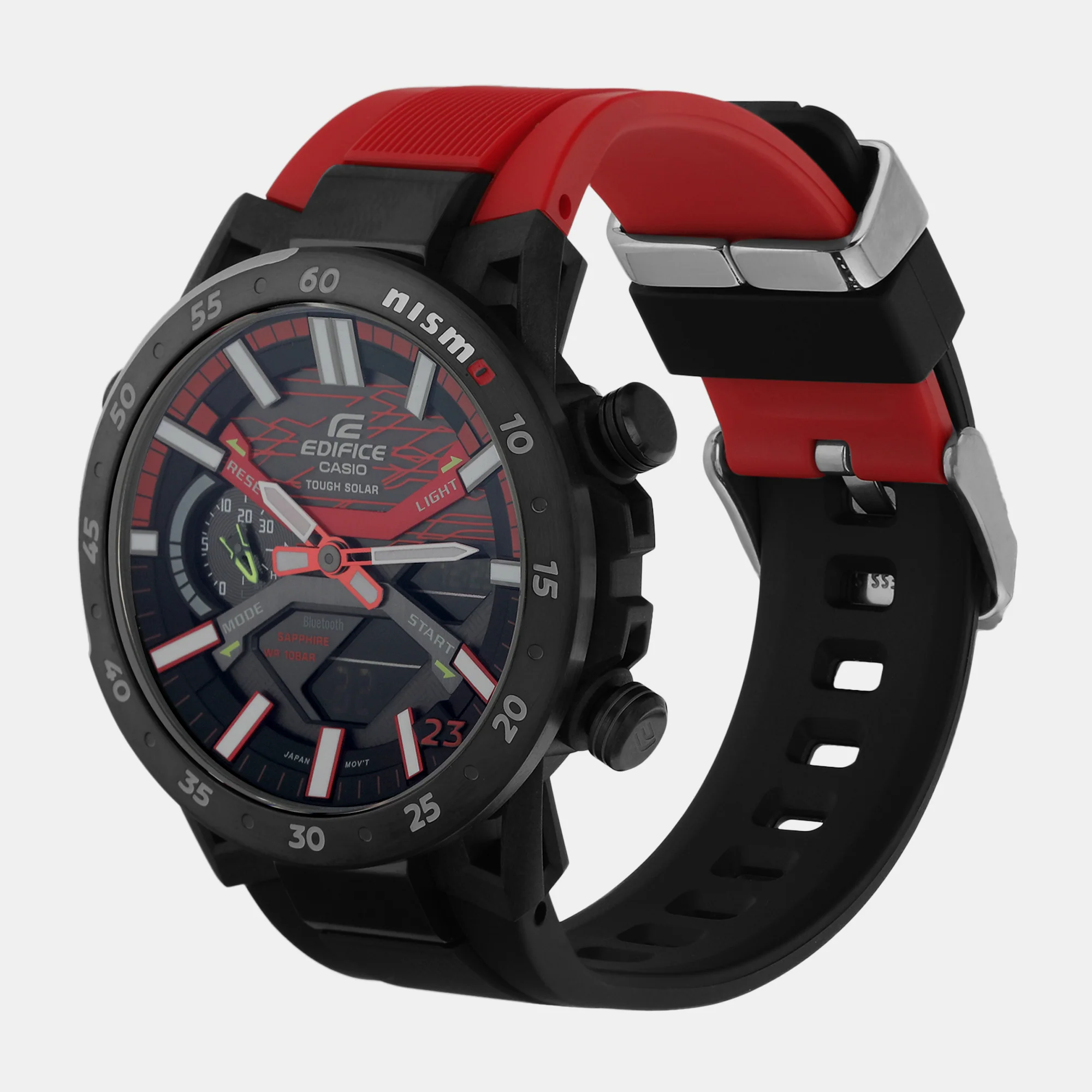 Edifice Men Quartz Black Dial Analog-Digital Resin Watch ED579 - Image 2