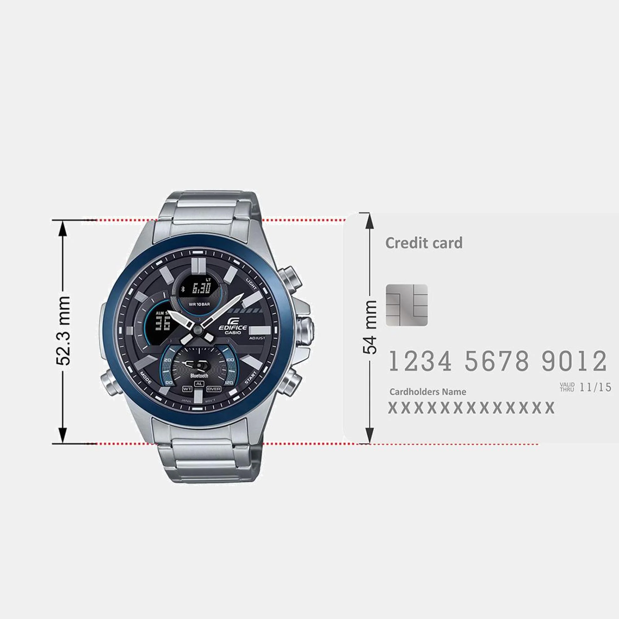 G-Shock Men Quartz Black Dial Chronograph Stainless Steel Watch ED606 - Image 9