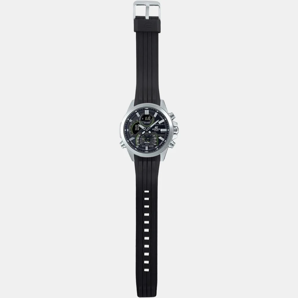 Edifice Men Quartz Black Dial Analog-Digital Resin Watch EX548 - Image 5