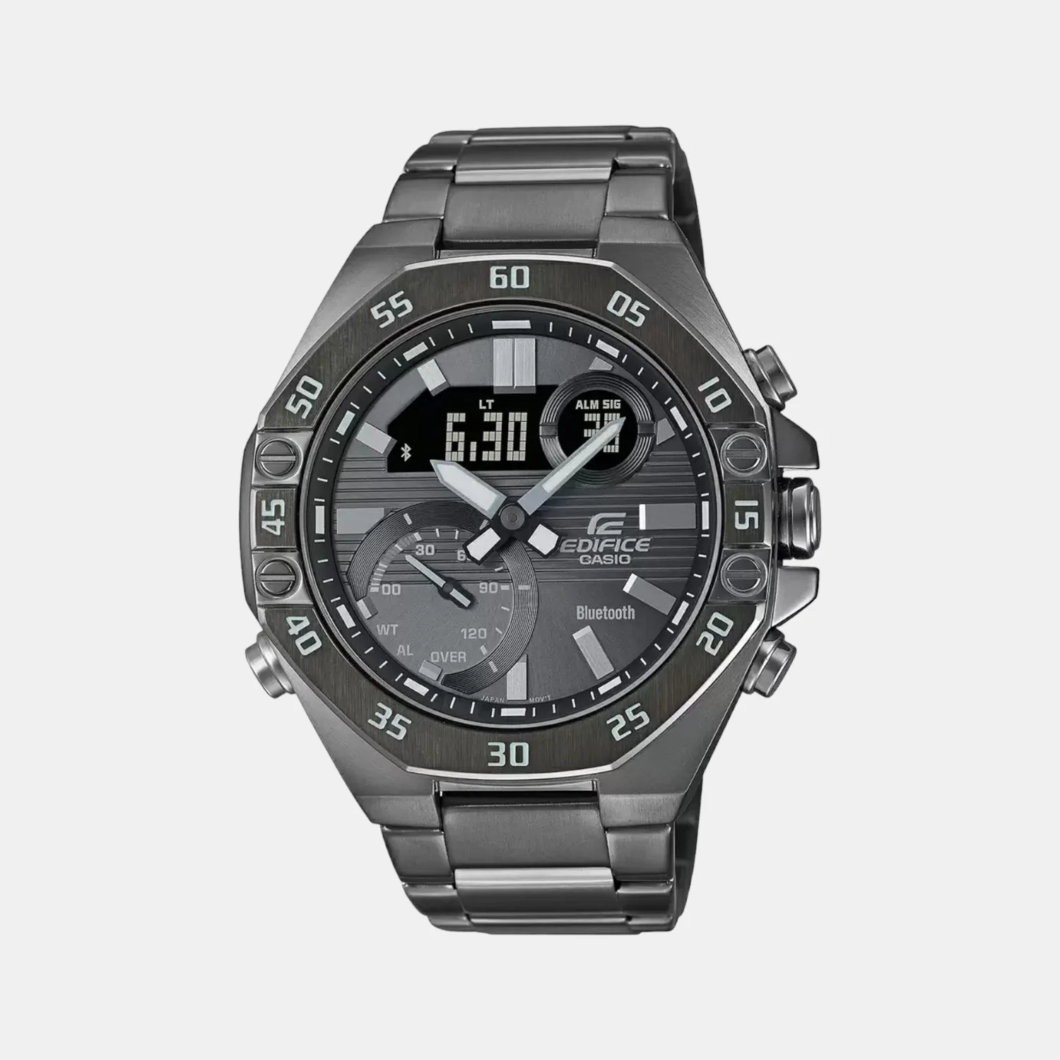 G-Shock Men Quartz Black Dial Analog-Digital Stainless Steel Watch ED525