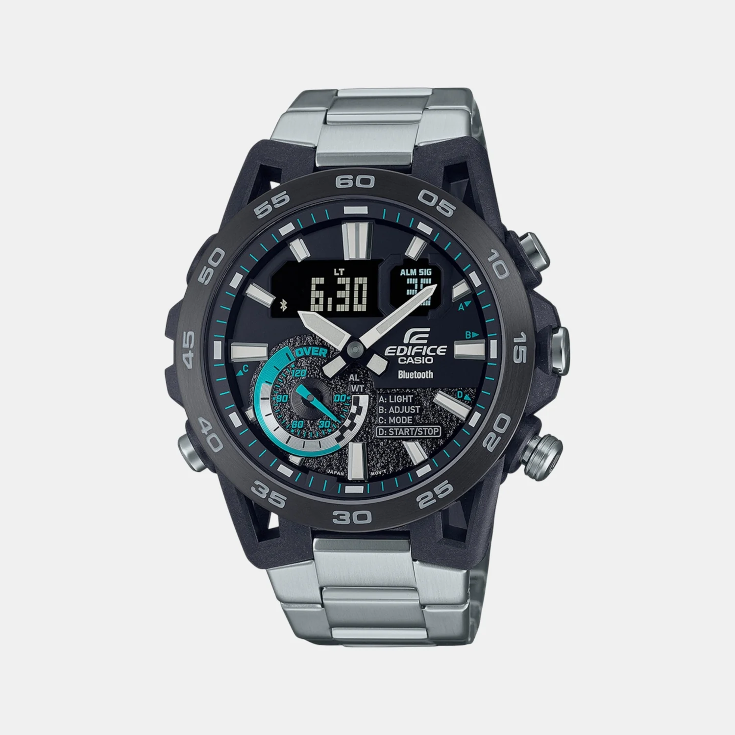 Edifice Men Quartz Black Dial Analog-Digital Stainless Steel Watch ED575