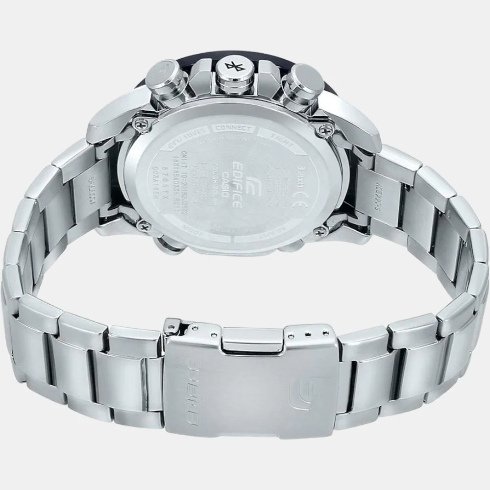 Edifice Men Quartz Black Dial Analog-Digital Stainless Steel Watch EX451 - Image 4